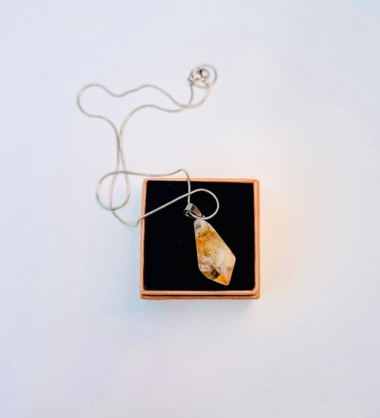 Citrine Pendant Necklace ๐