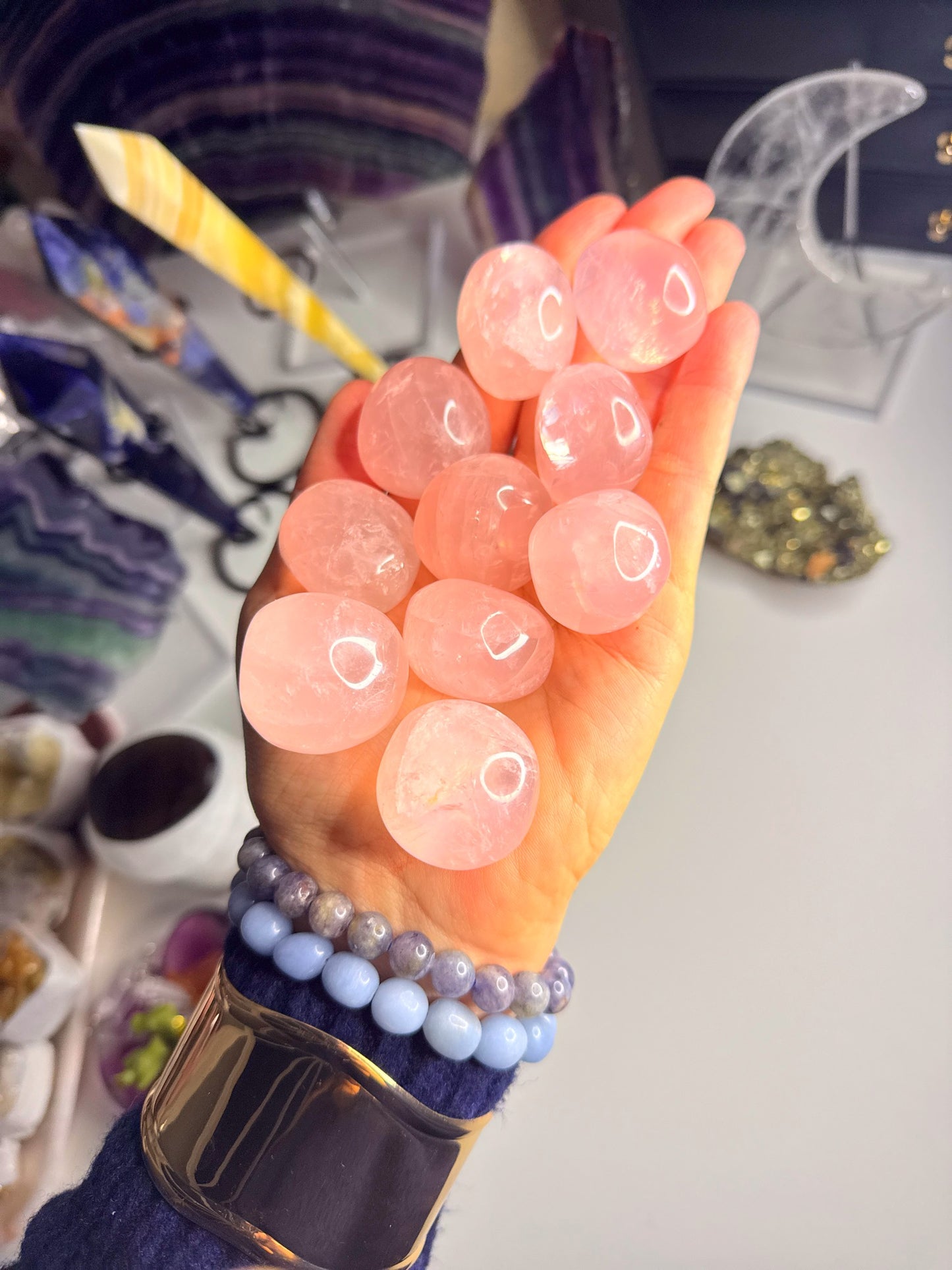 AA-grade Rose Quartz Juicy Stress Balls ðđð