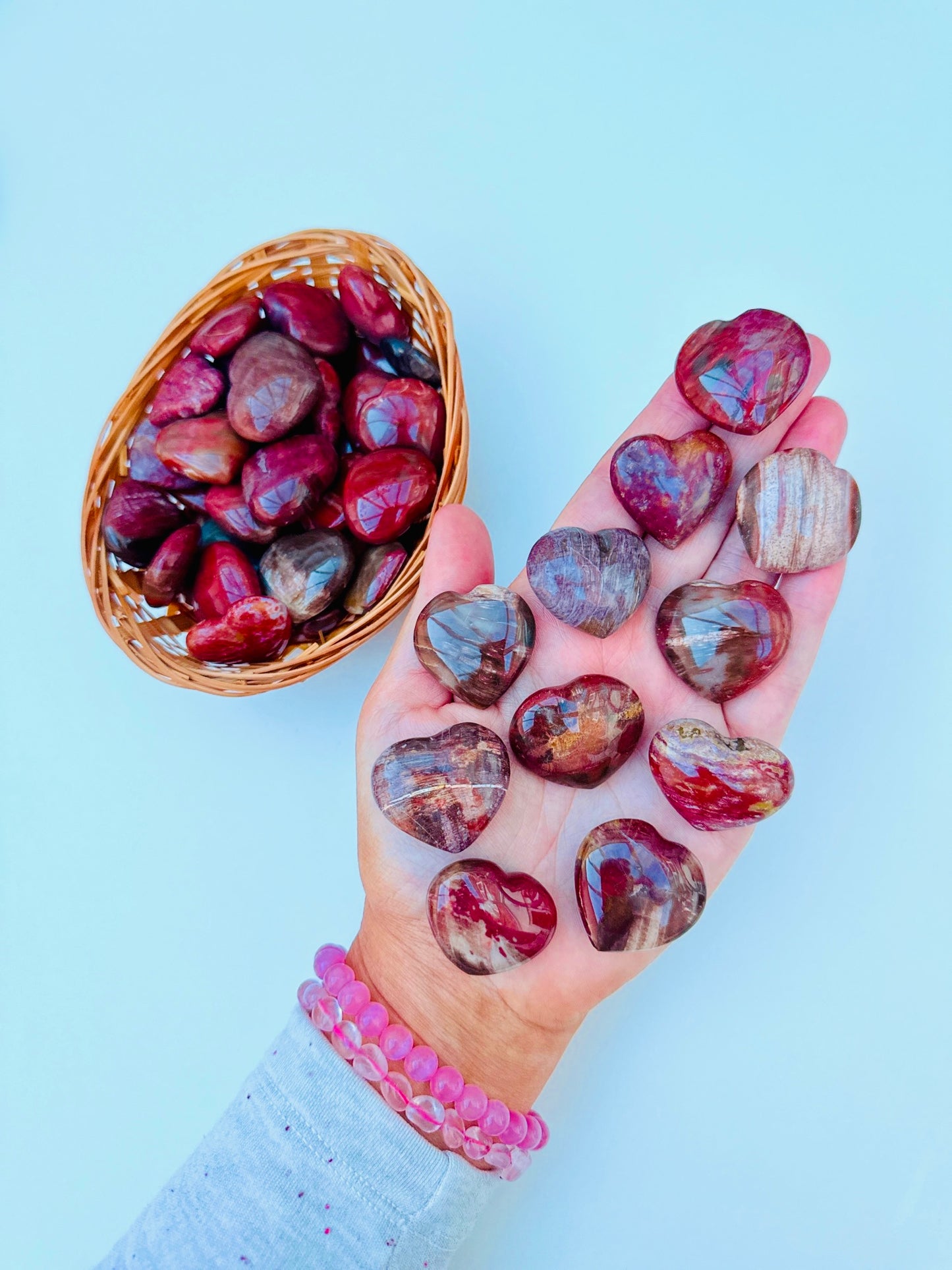Petrified Wood Crystal Hearts 🤎🪵