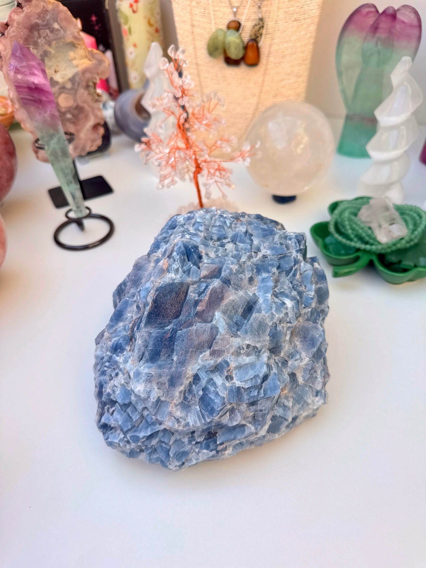 Blue Calcite Raw Natural Specimen