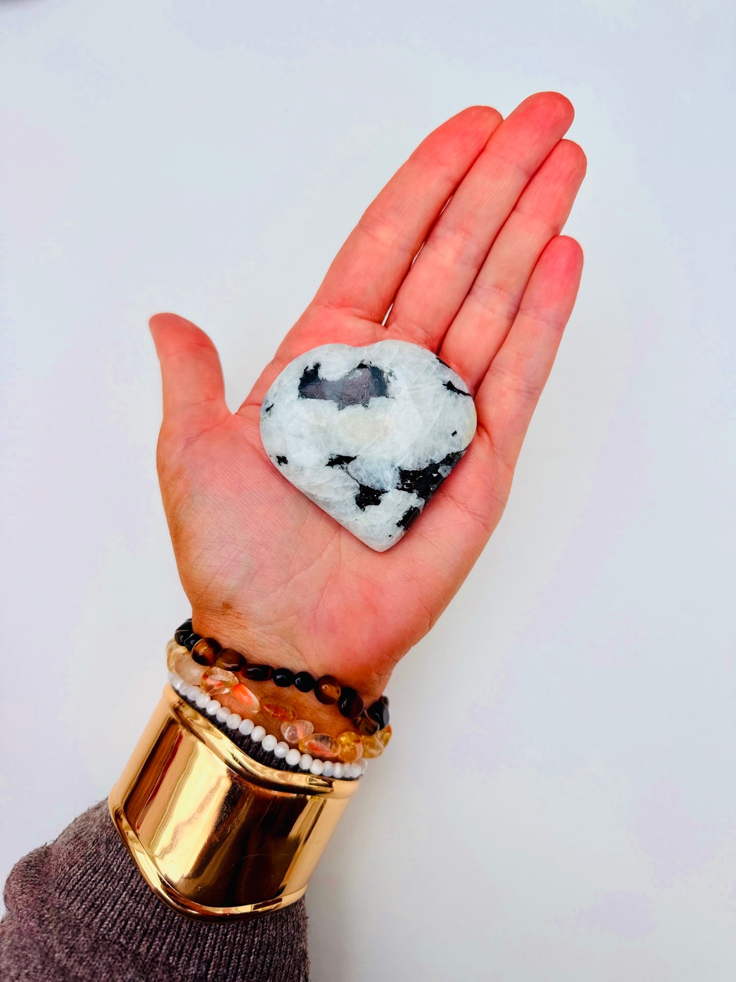 Rainbow Moonstone Luxury Hearts ๐ค๐๐