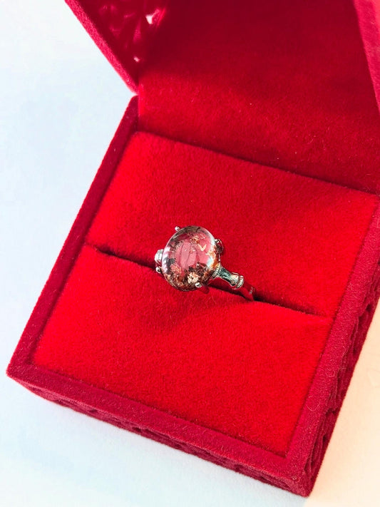 Garden Quartz Ring ~ Adjustable ~ Silver Finish ššŖ“š©š»āš¾