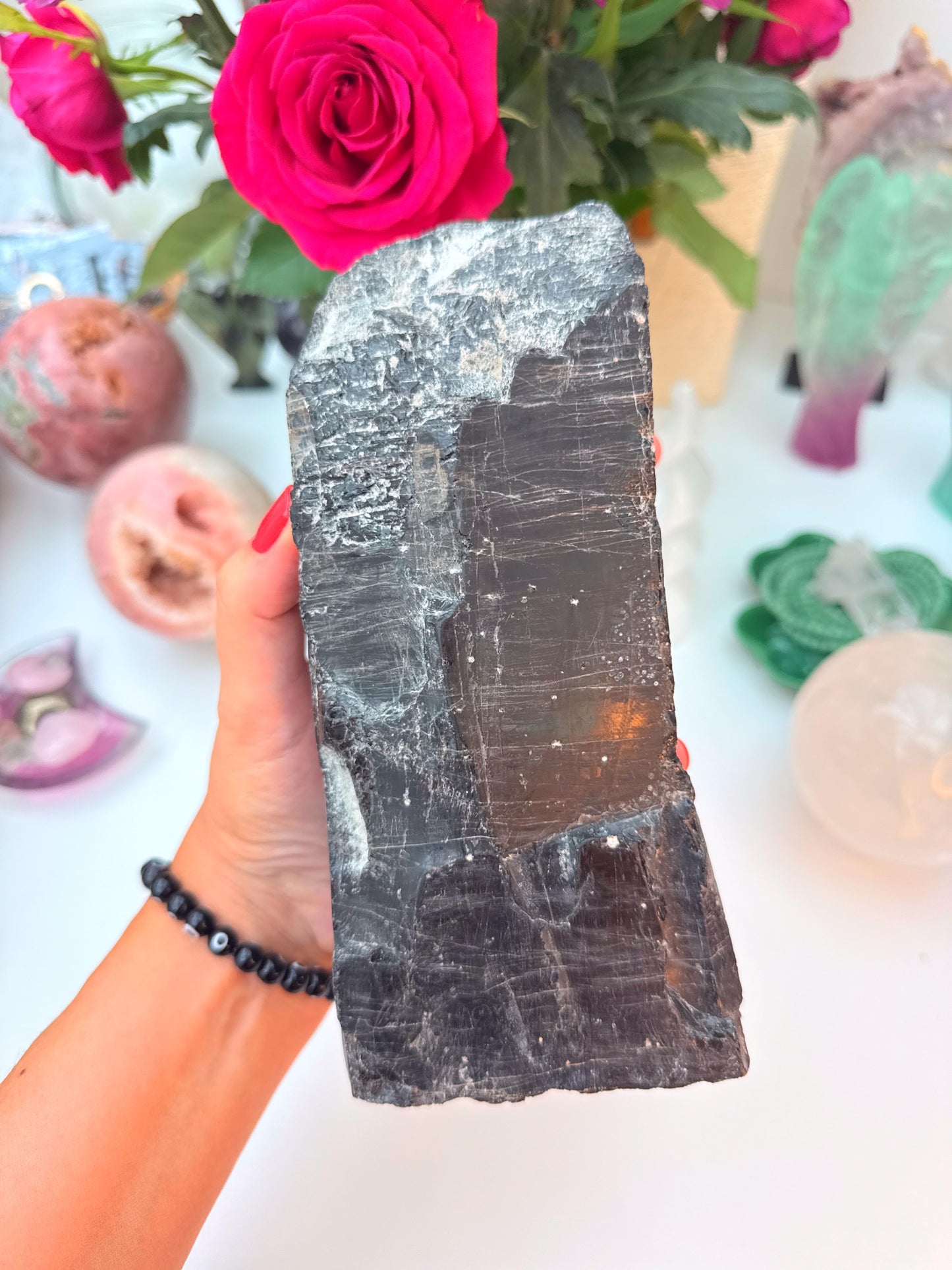 Black Tourmaline Raw Standing Specimen