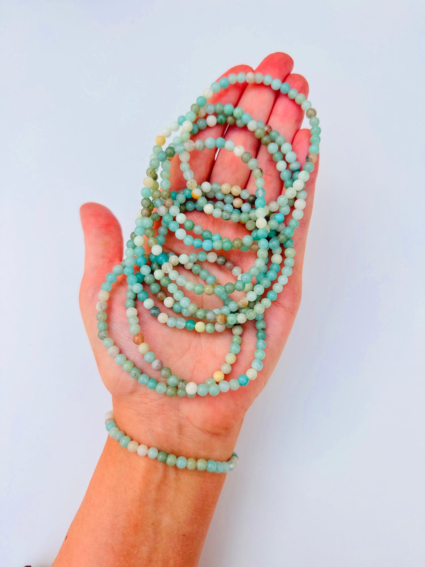 Amazonite Crystal Bead Bracelets