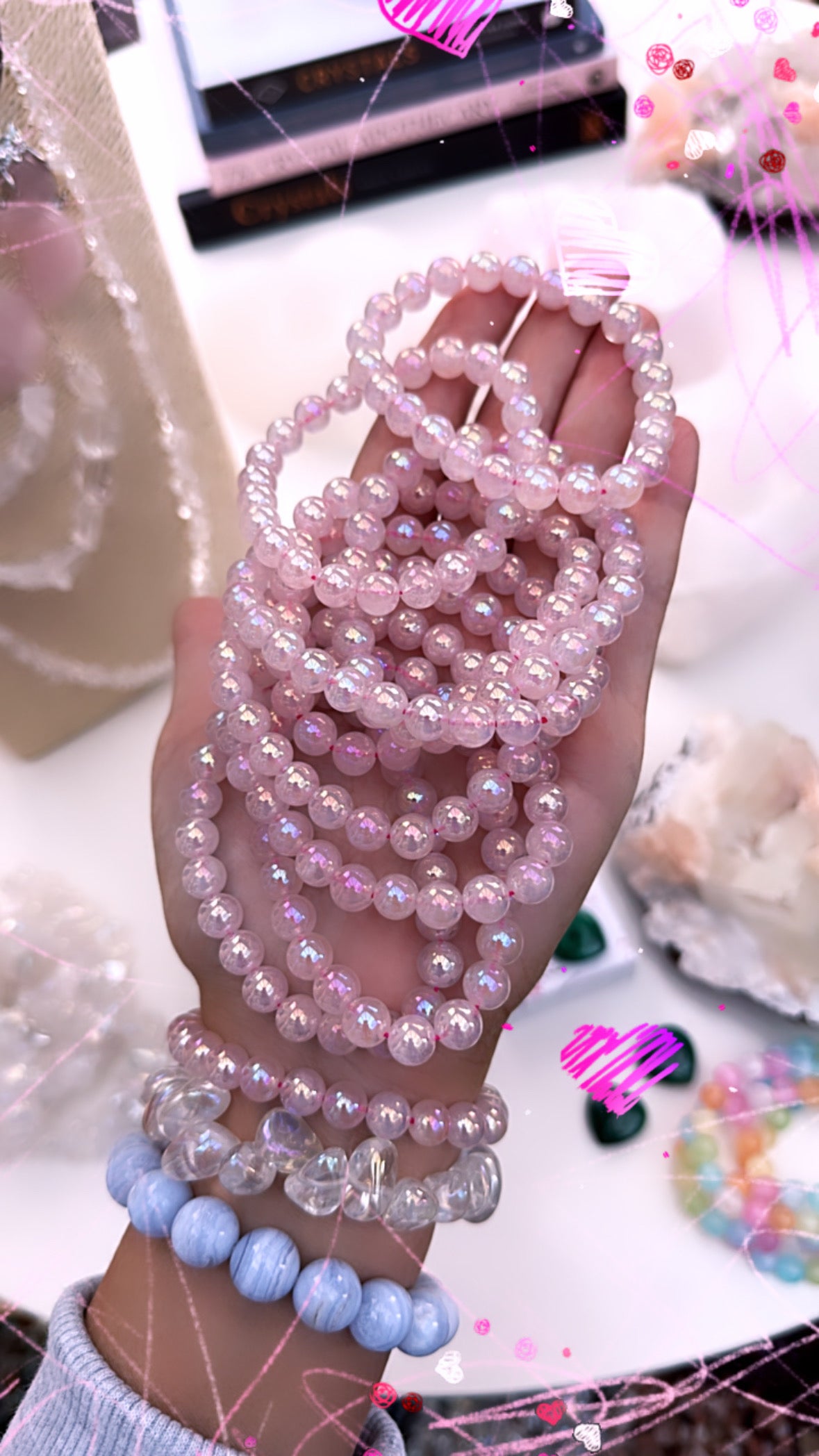 Rose Aura Quartz ๐๐ผ๐ผ
