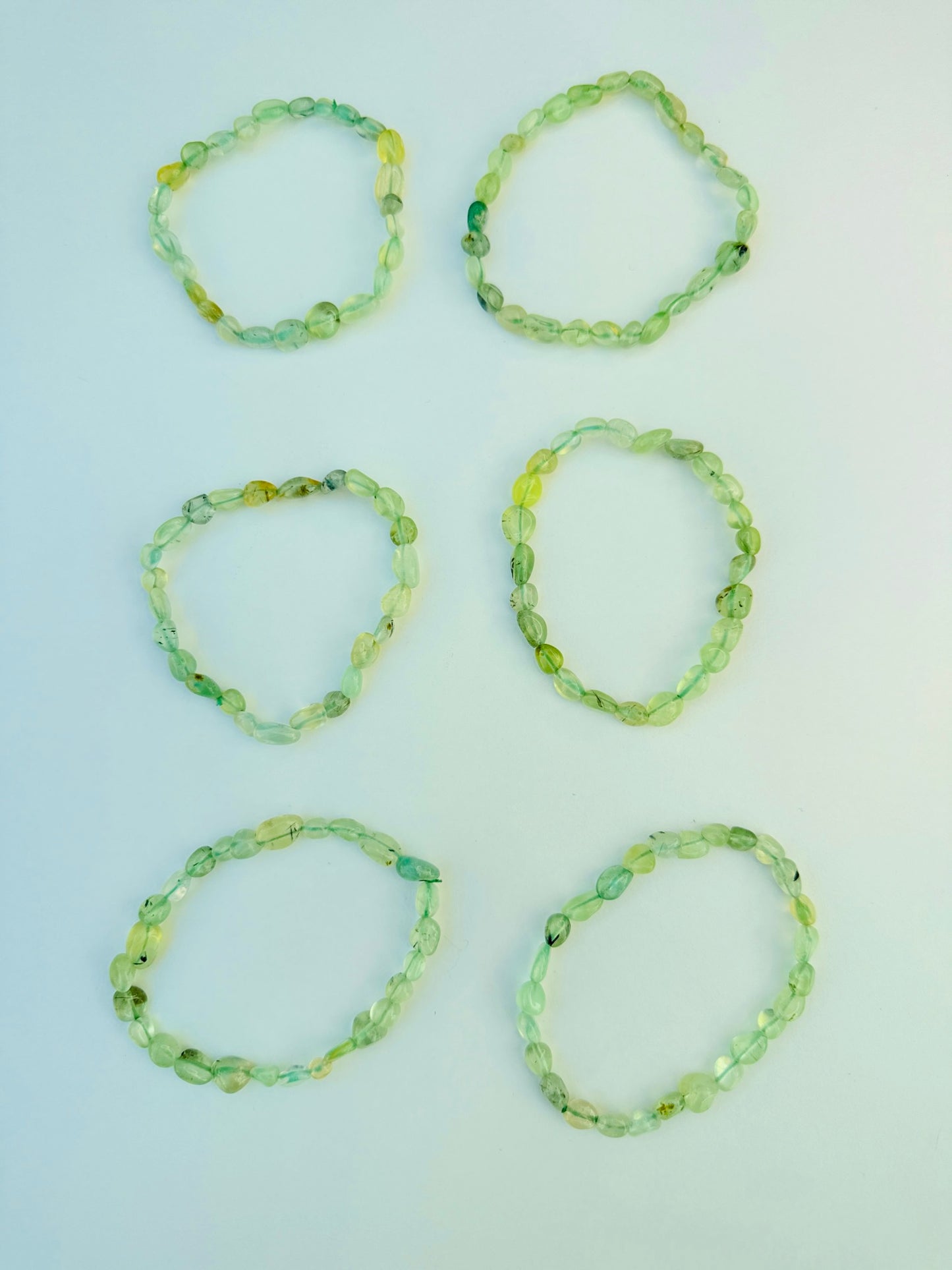 Prehnite with Epidote Freeform Bracelet