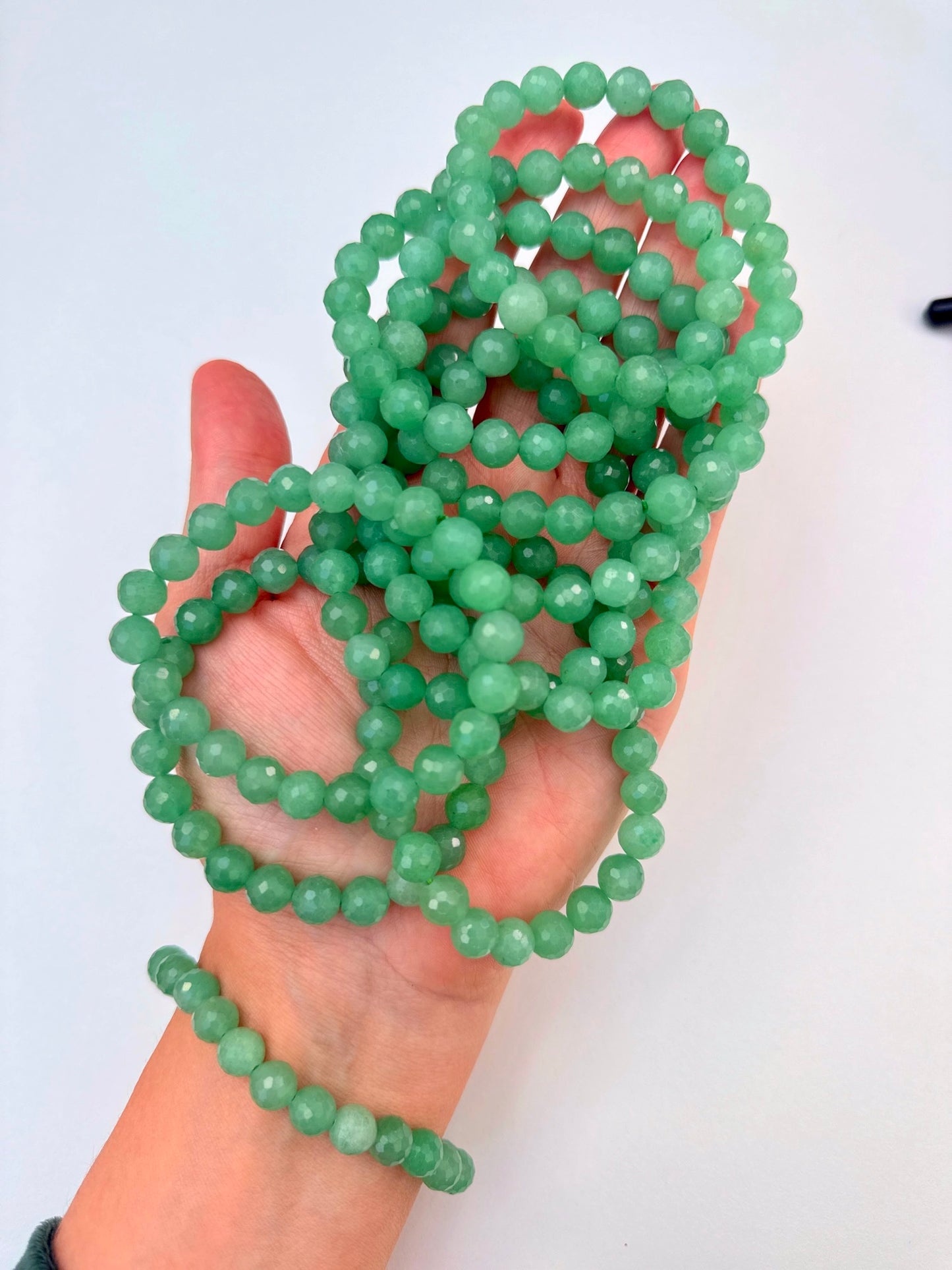 Green Aventurine Faceted Bracelets