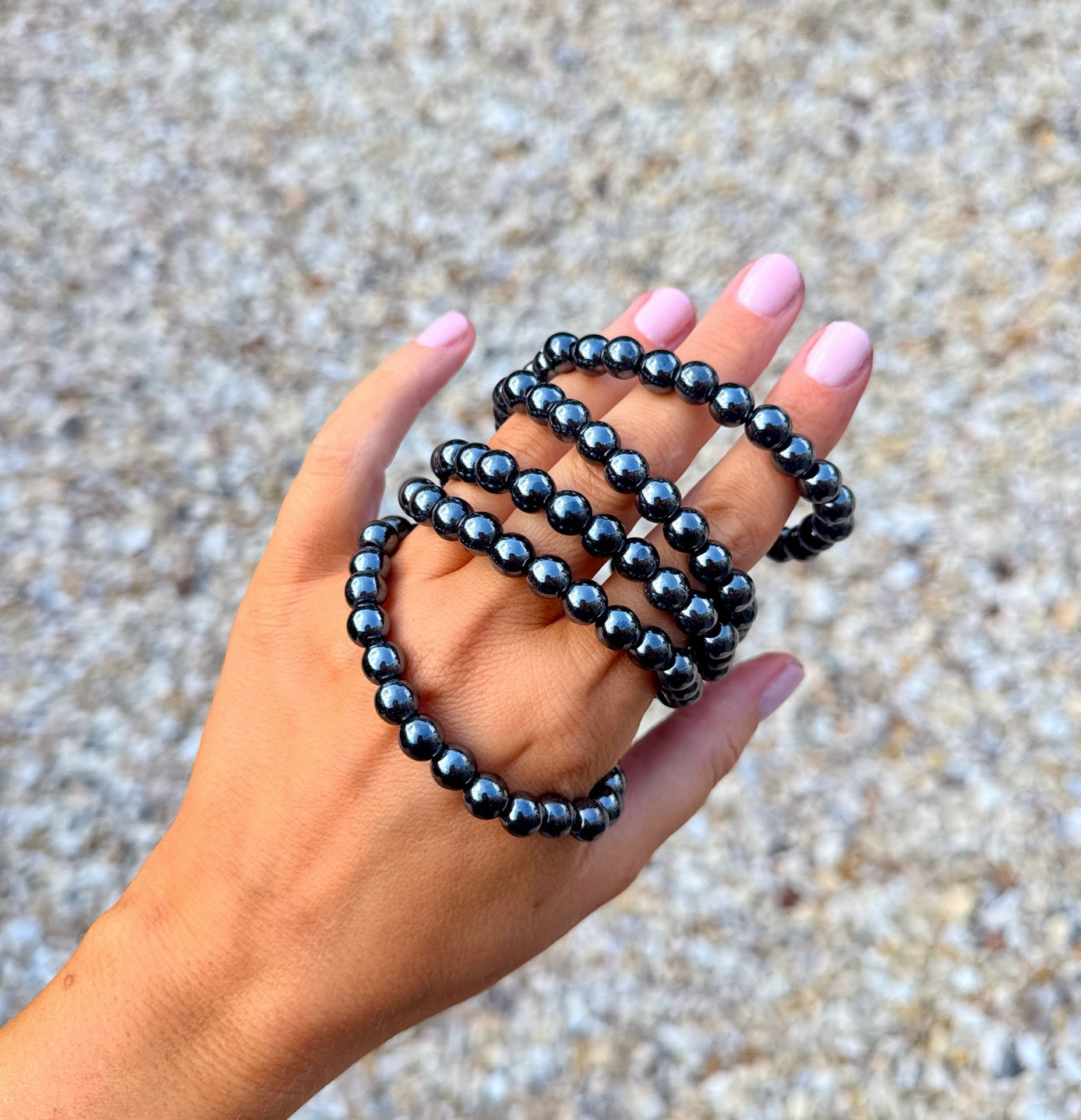 Hematite Bead Bracelet 🩶