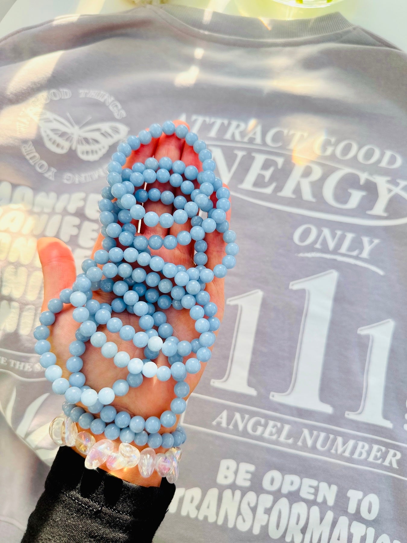 Angelite Bead Bracelets ðŋðžðžð