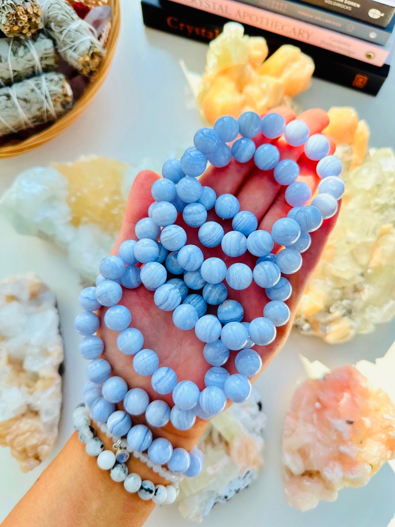 Blue Lace Agate Juicy Jumbo Bracelets ๐ฆ๐๐๐ฟ