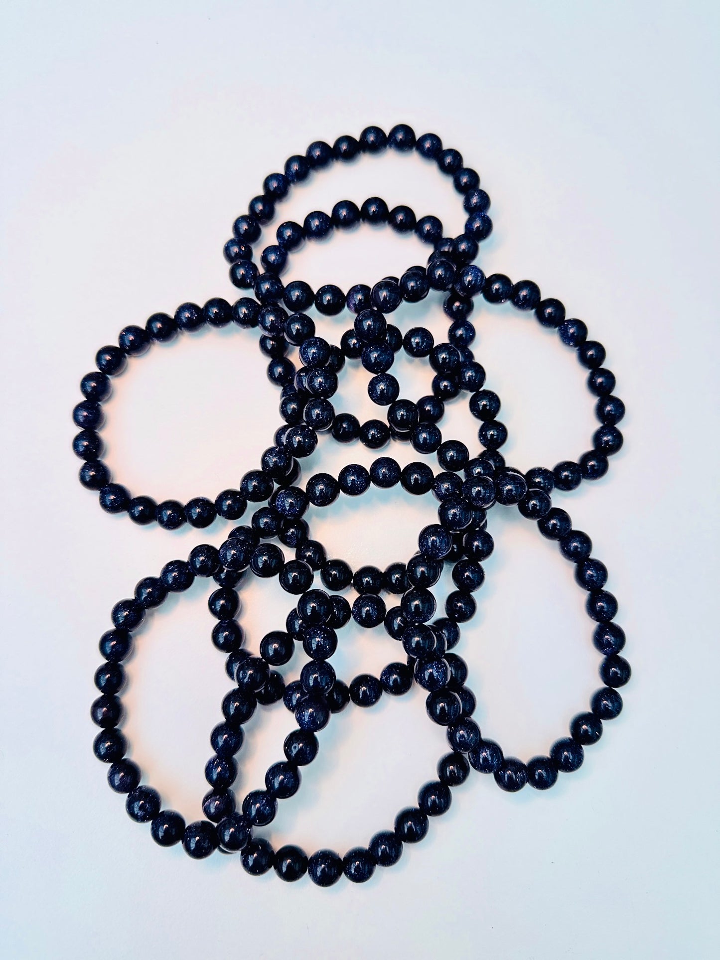 Blue Goldstone Powerbeads â¨đŋ