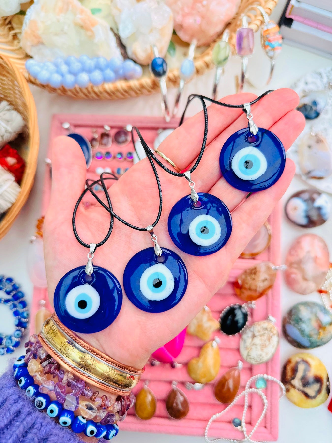 Evil Eye Pendant Necklace 🧿💙📿