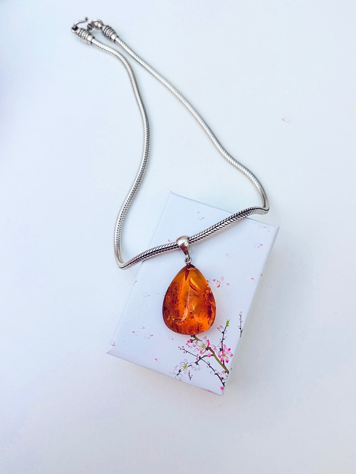 Amber Pendant Silver 925
