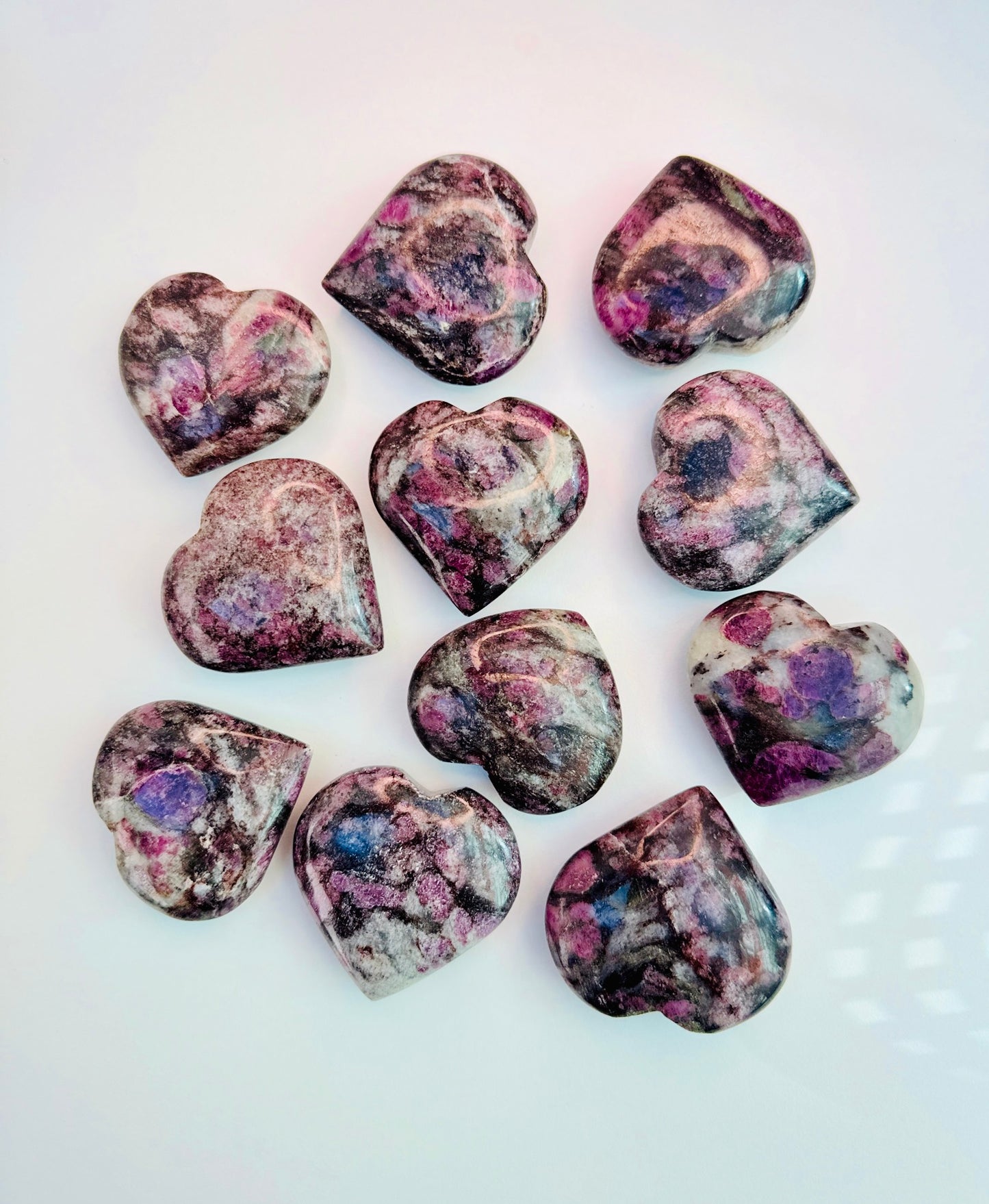 Pink Garnet Hearts ๐๐