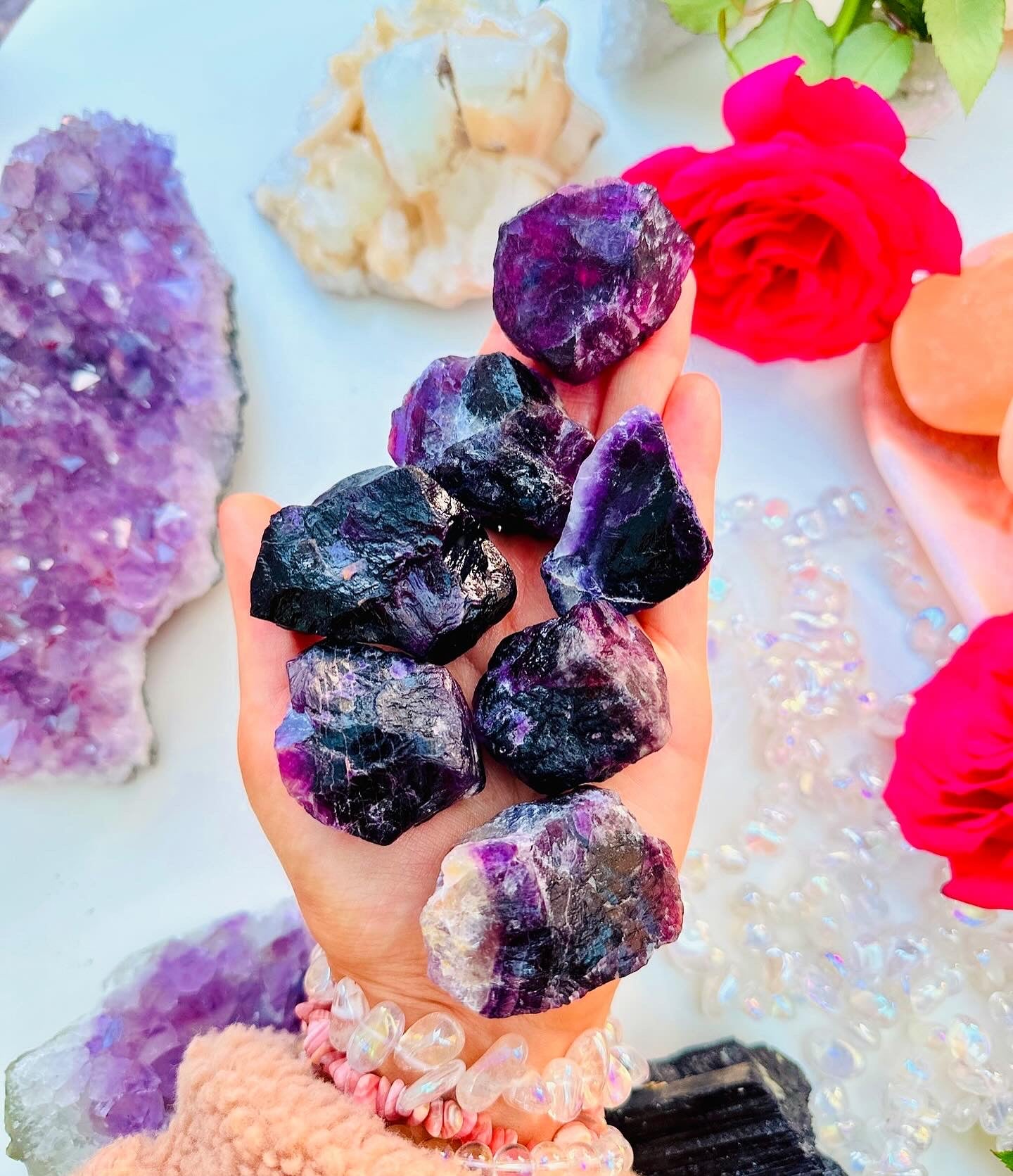 Raw Natural Purple Fluorite ๐๐ฎ๐โฎ๏ธ