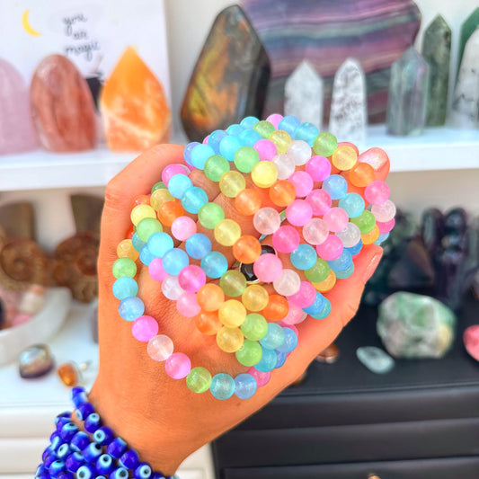 Beautiful Rainbow Selenite Bracelets 🌈🎀