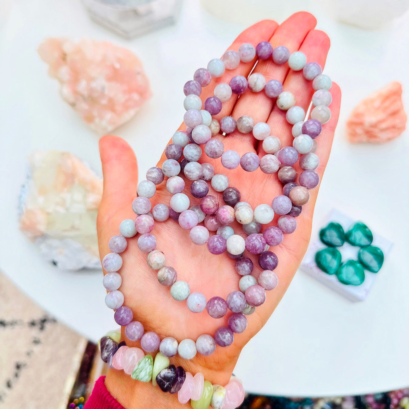 Pink Tourmaline Bead Bracelets 📿💞