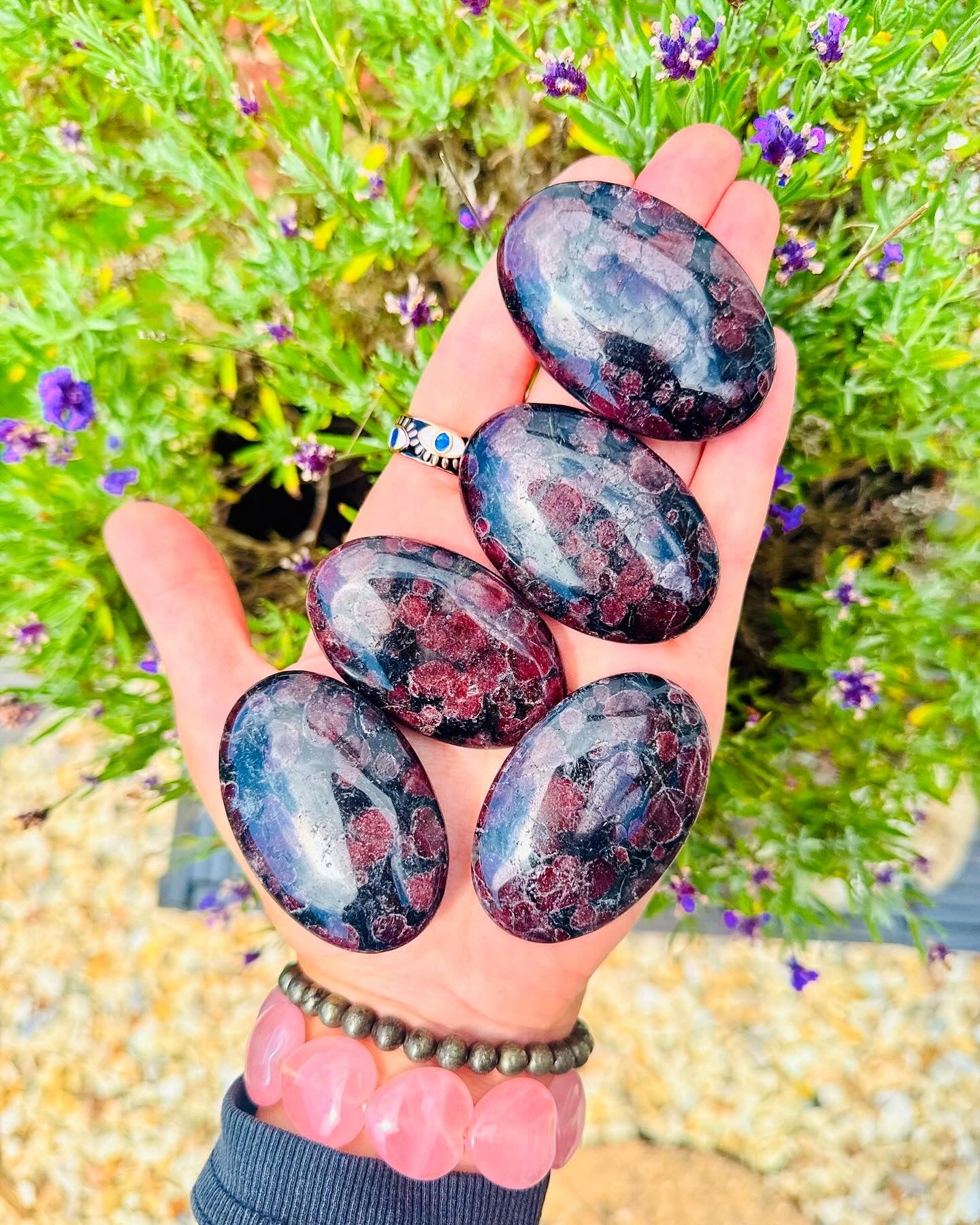 Garnet Palm Stone Crystals
