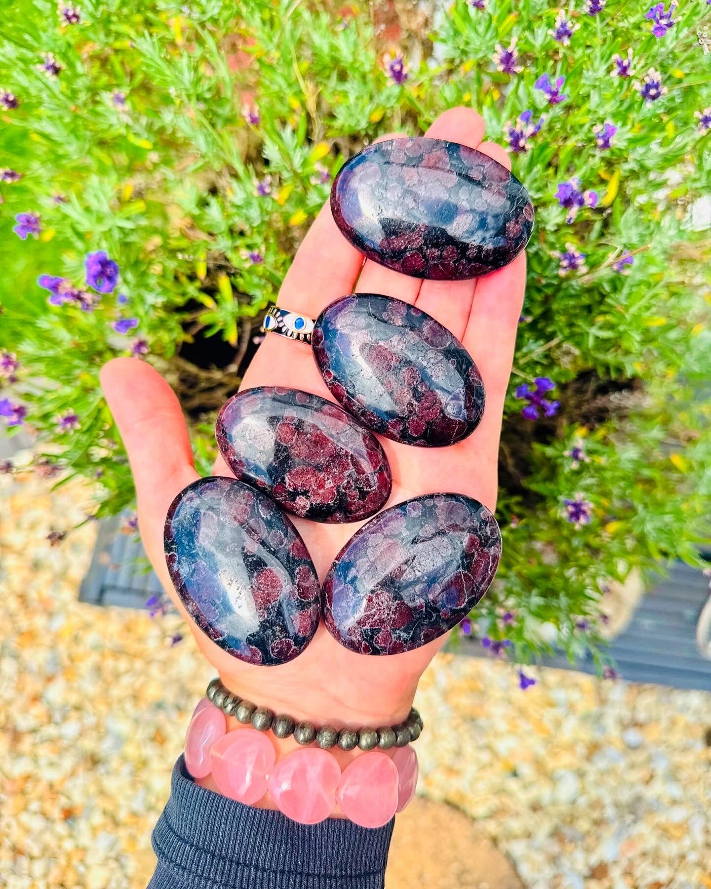 Garnet Palm Stone Crystals