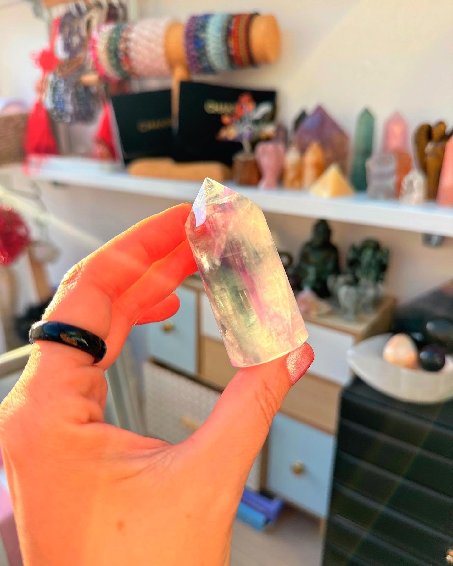 Pretty Rainbow Fluorite Tower ๐๐๐ฎ