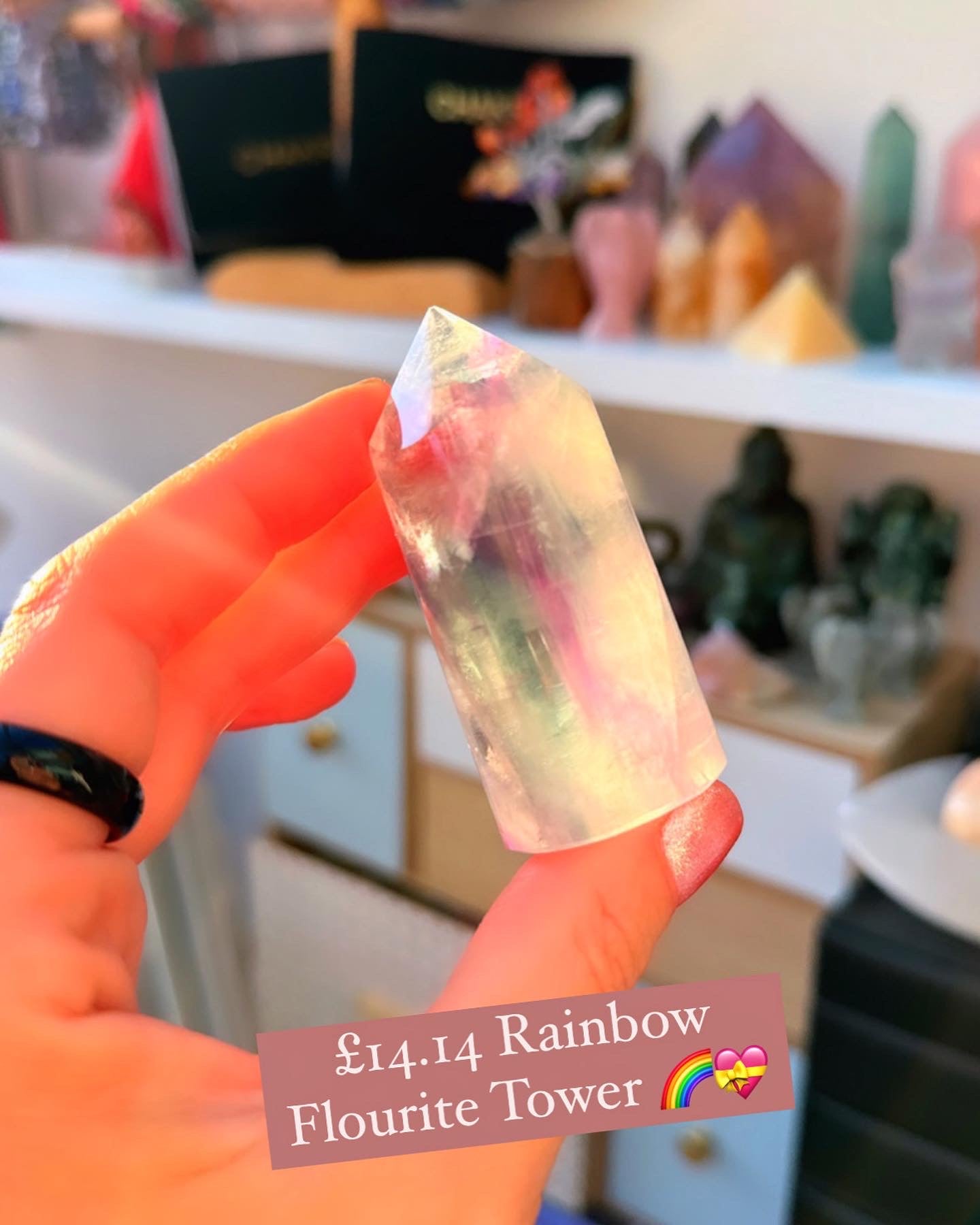 Pretty Rainbow Fluorite Tower ๐๐๐ฎ