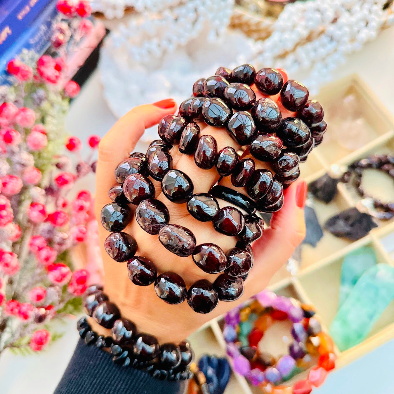 Garnet Nugget Bracelets â¤ī¸đŋ