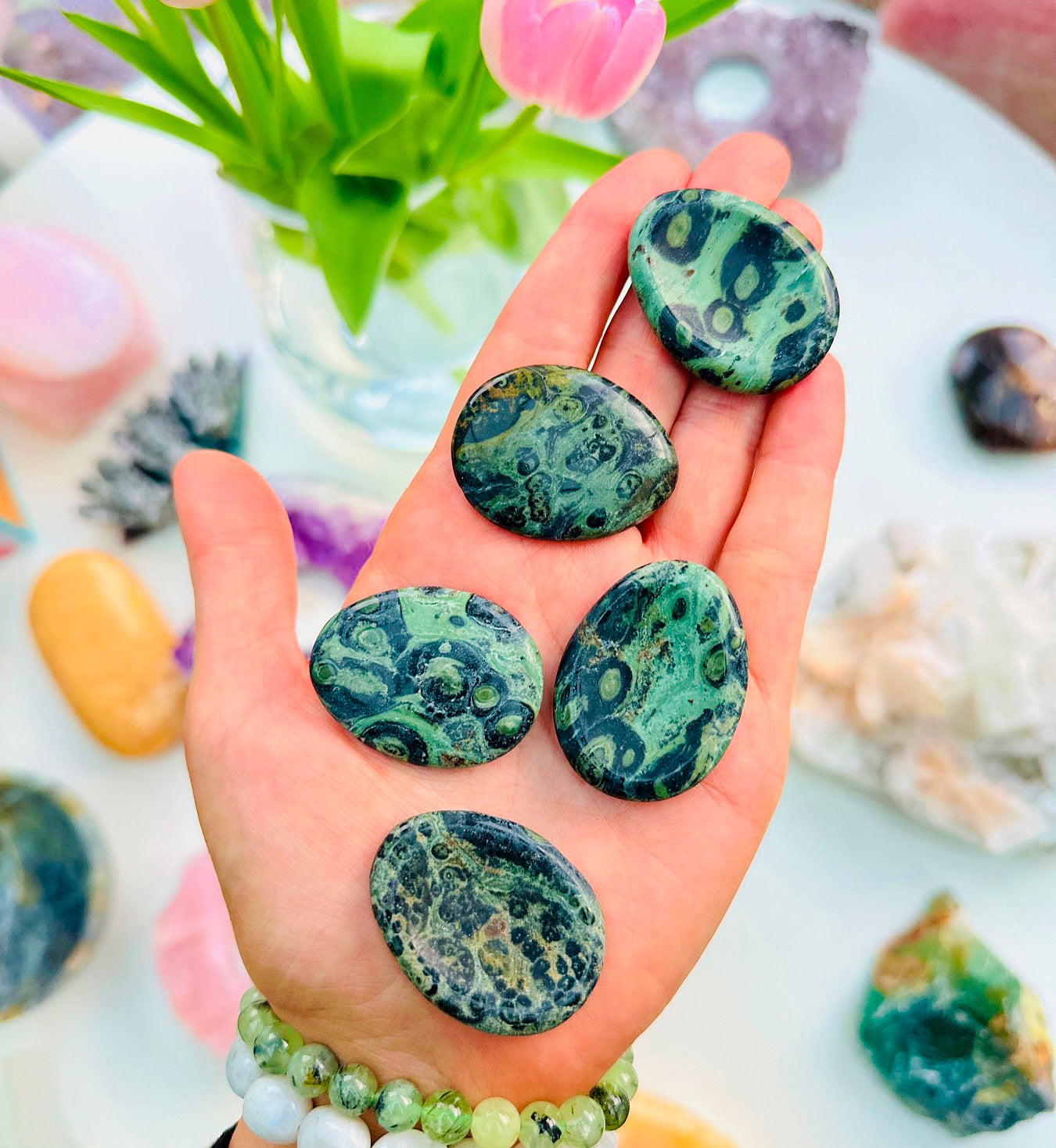 Kambaba Jasper Thumb/ Worry Stones ๐๐ผ