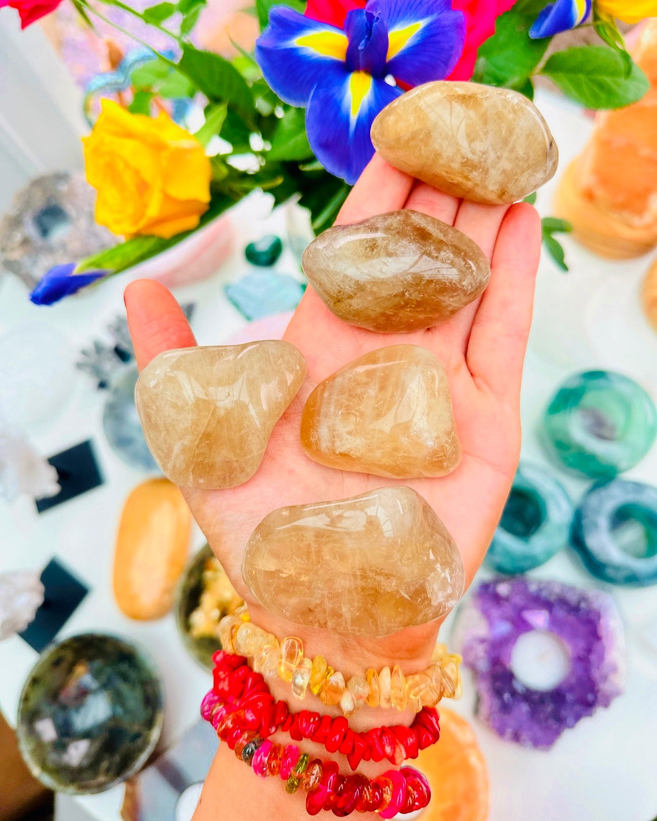 Large Natural Citrine Pebbles ✨