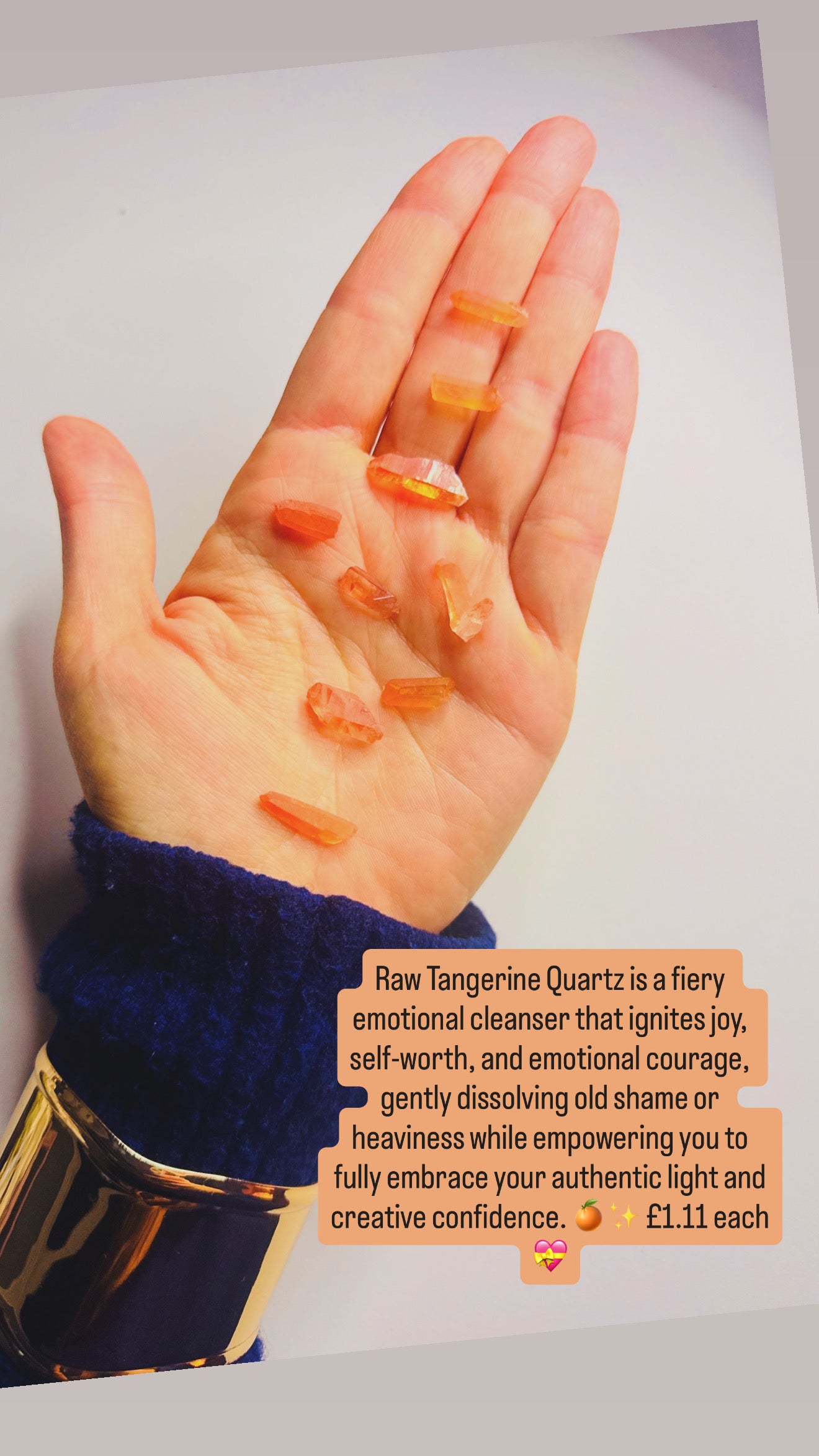 Raw Tangerine Quartz