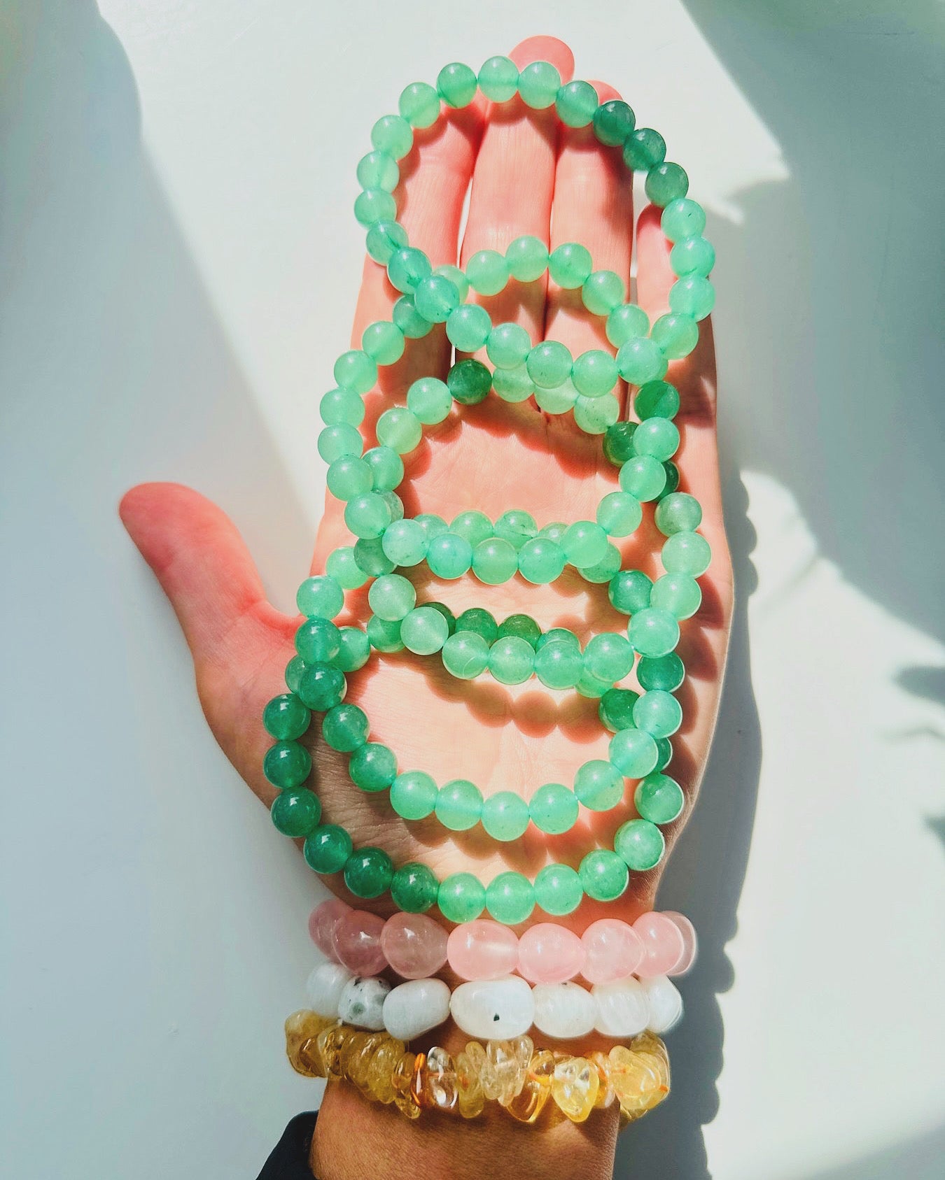 Green Aventurine Bead Bracelet ๐๐ฟ