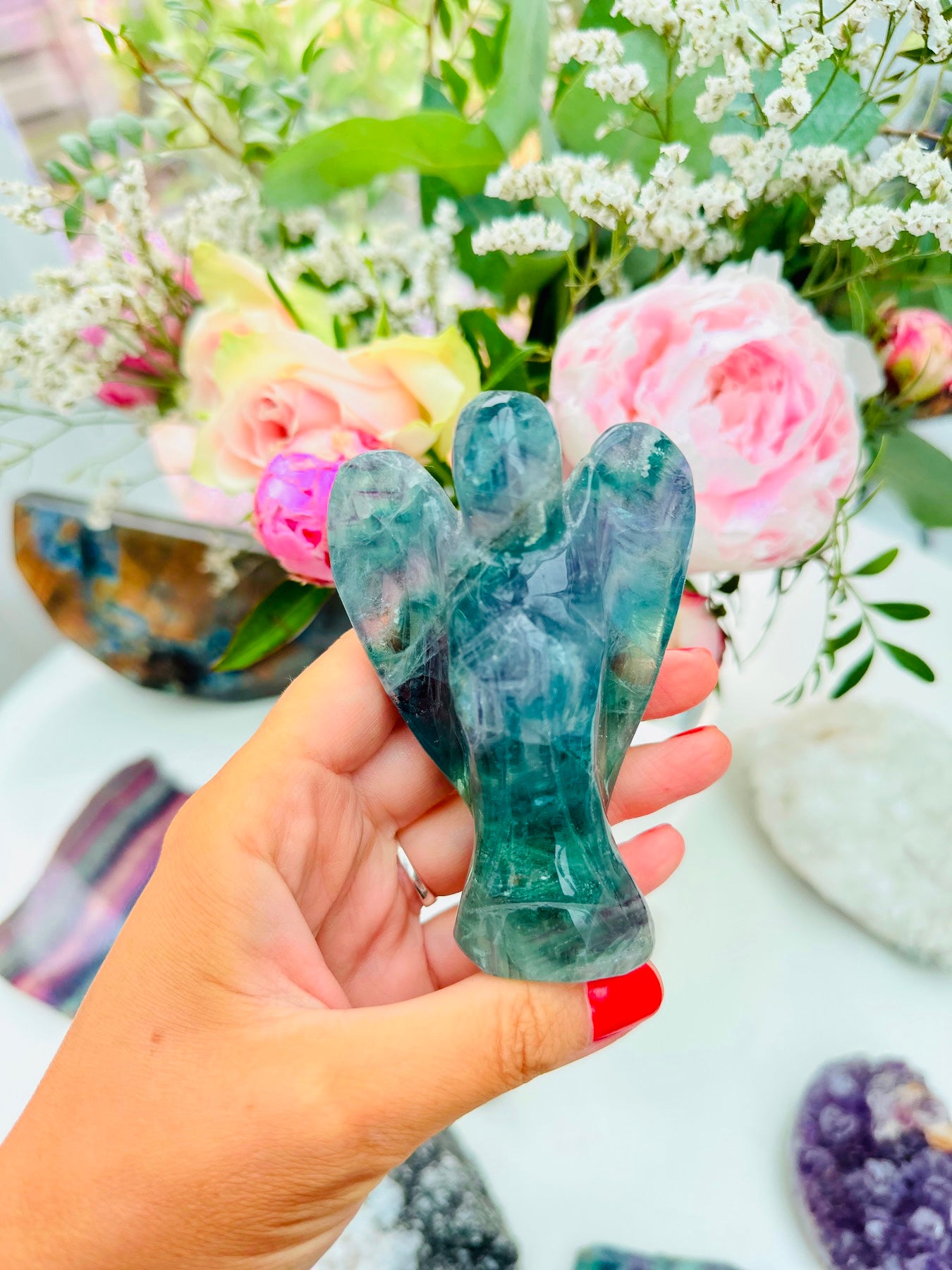 Angel ๐ผ๐ผ๐๐๐ Rainbow Fluorite ๐ฎ๐๐ผ๐ผ