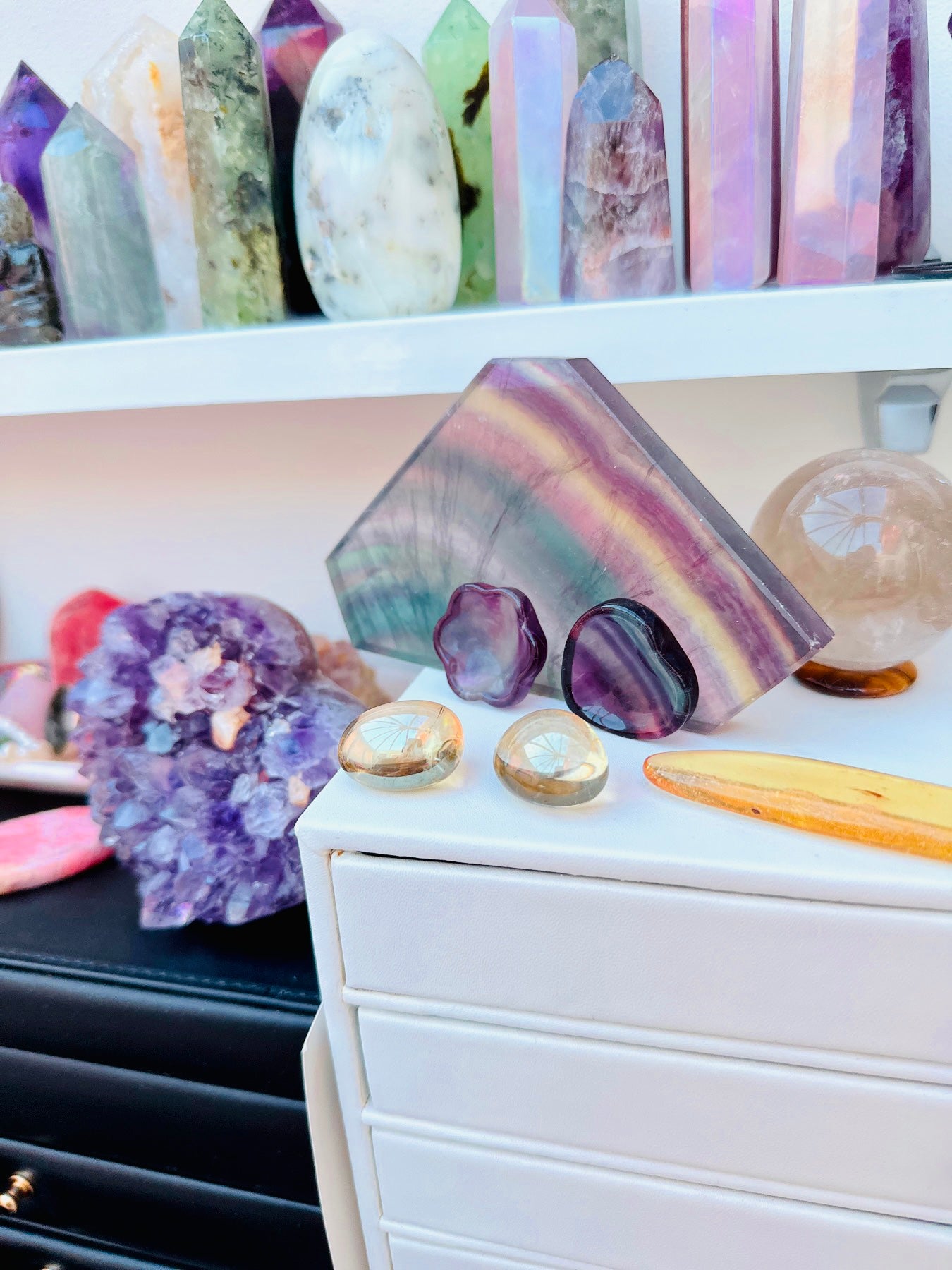 Champagne Aura Quartz Crystals