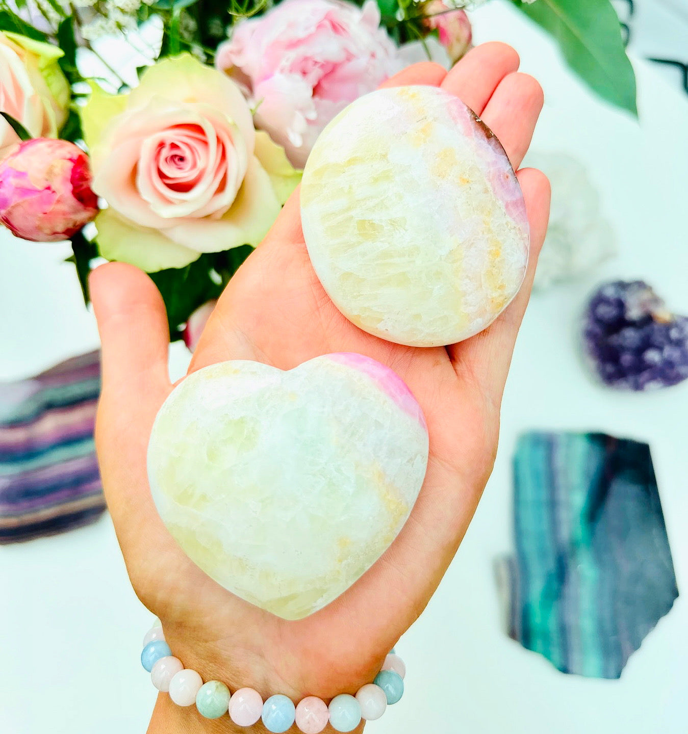 Pink Aragonite Crystals ๐ณ๐