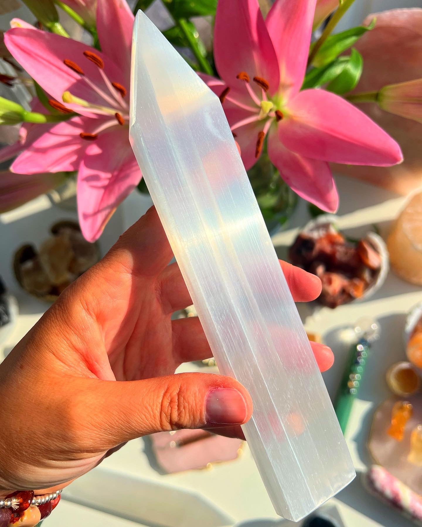 Selenite Cord Cutting Wands