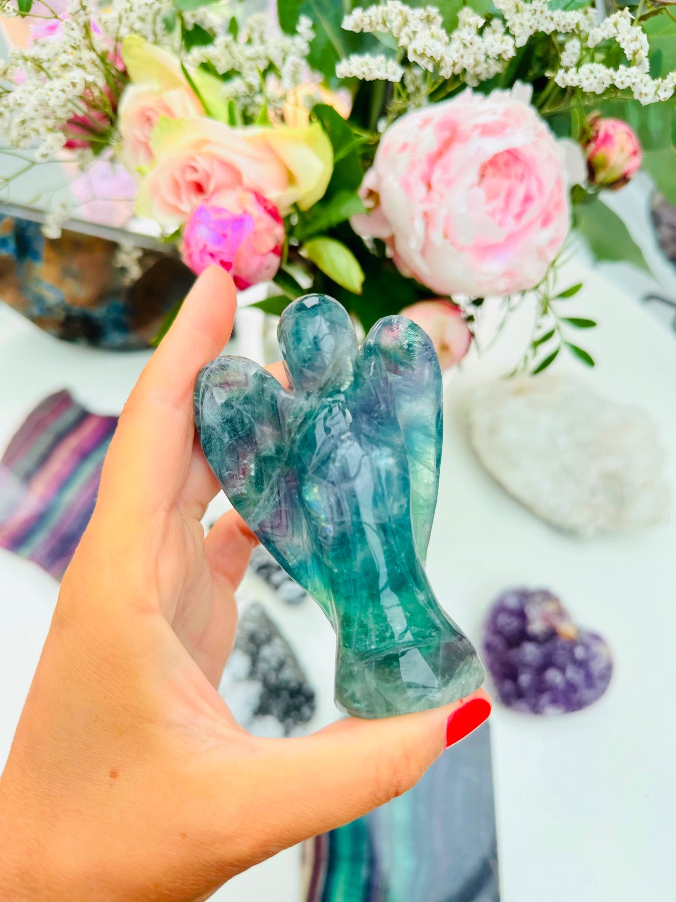 Angel ๐ผ๐ผ๐๐๐ Rainbow Fluorite ๐ฎ๐๐ผ๐ผ