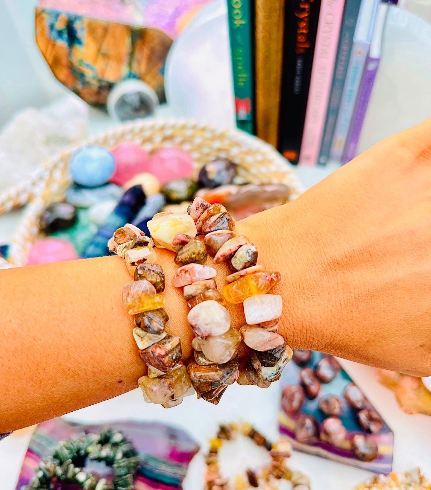 Earthy Yellow Fluorite Earth Chunky Bracelets ๐๐ฟ