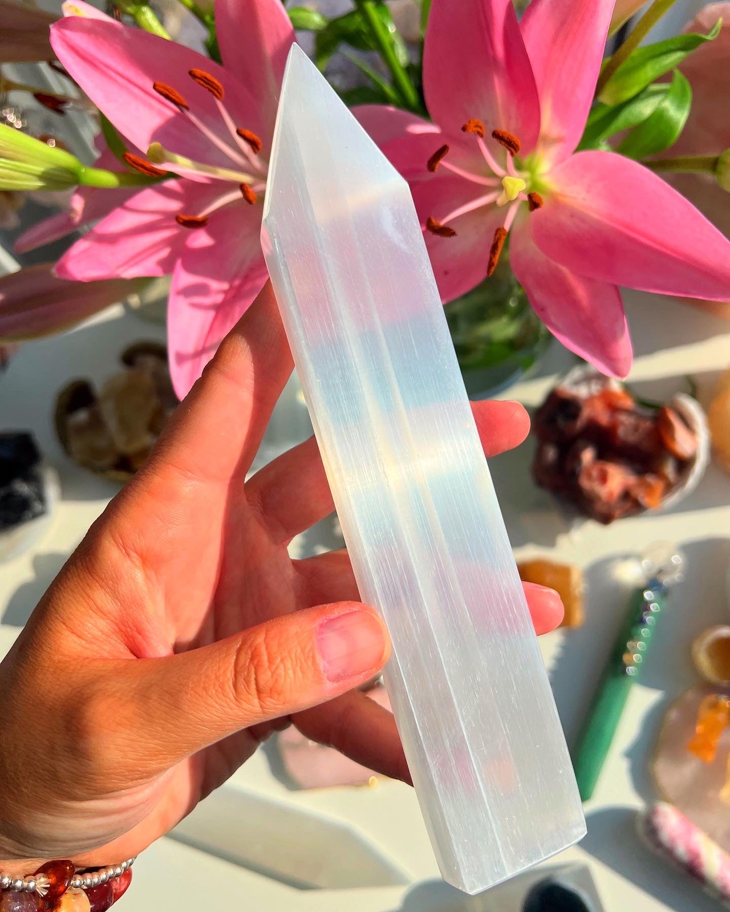 Selenite Cord Cutting Wands