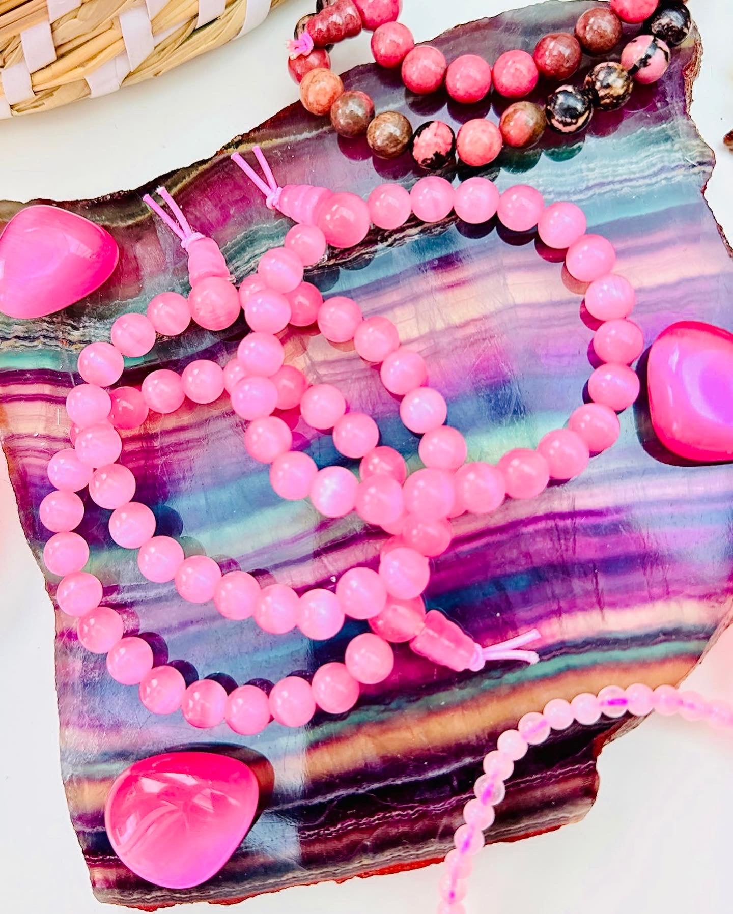 Pink Cats Eye Powerbeads ๐ฟ๐โโฌ๐