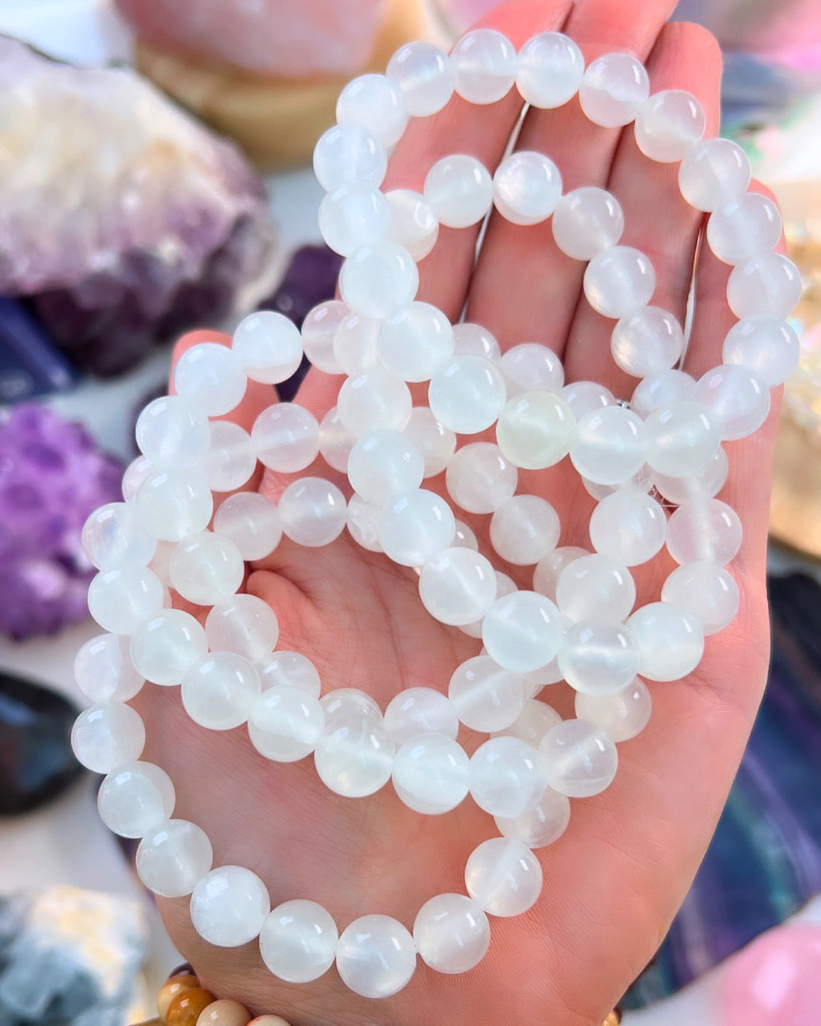 Selenite Powerbead Bracelets ðĪðŋ