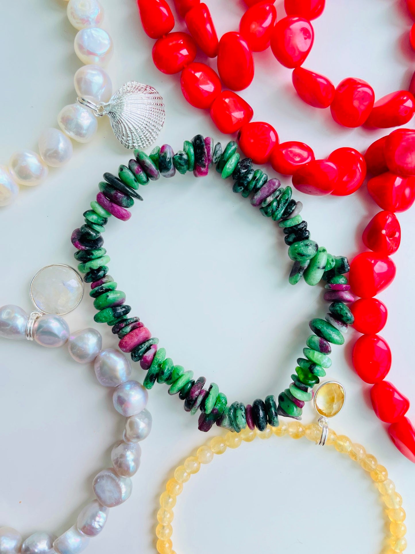 Ruby Zoisite Crystal Bracelet ๐โค๏ธ๐