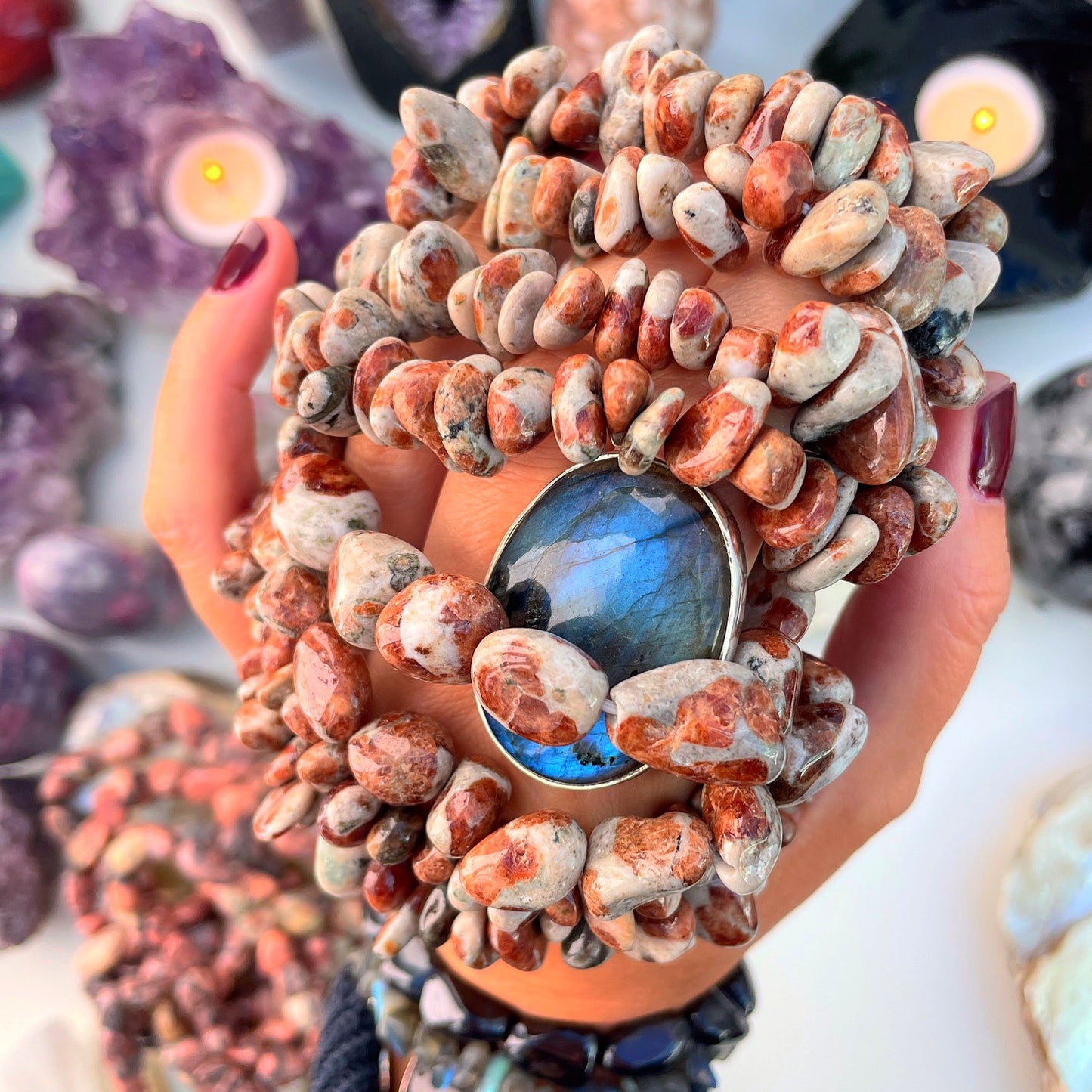 Garnet in Limestone ๐ค๐คโค๏ธ