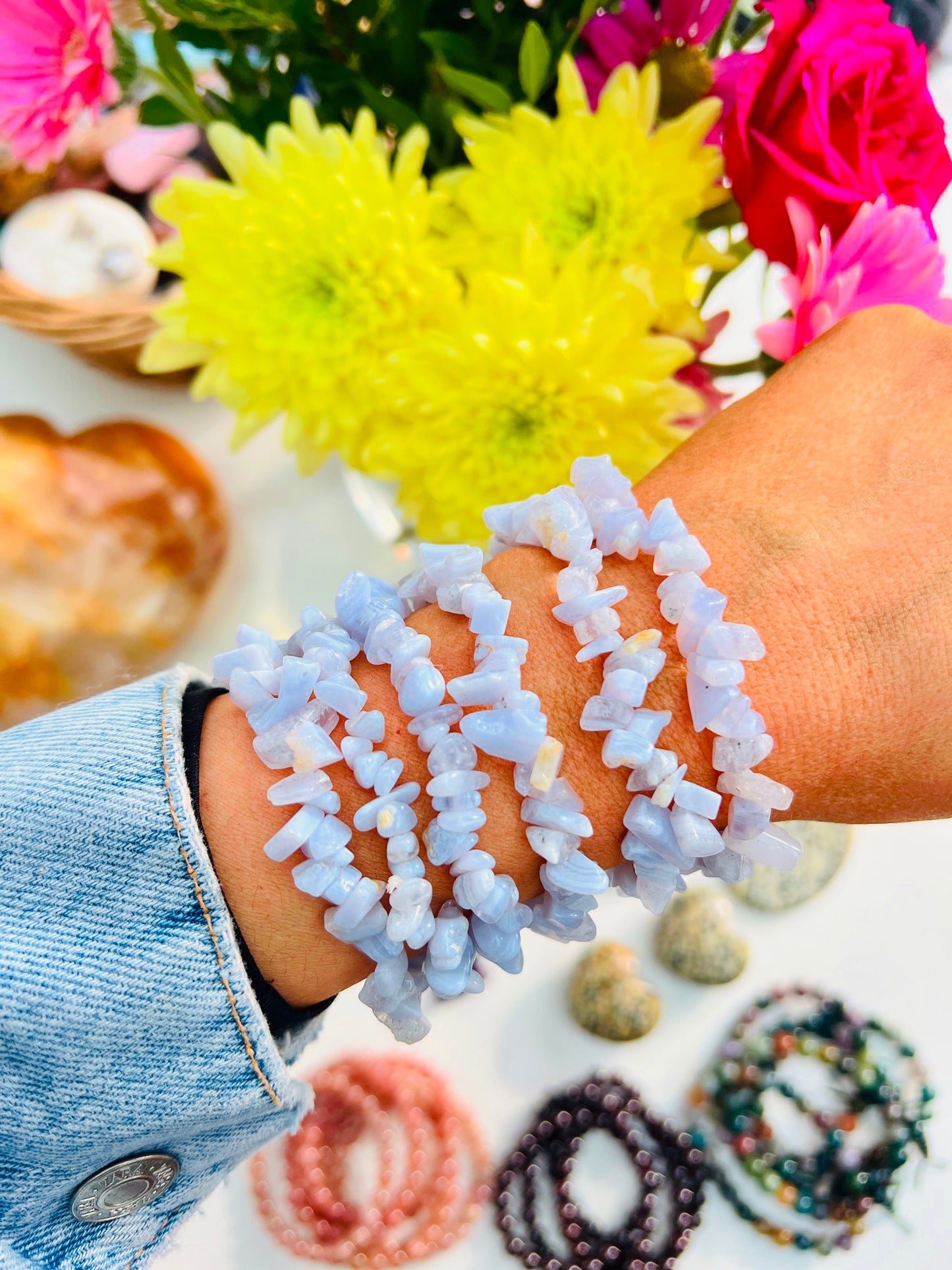 Blue Lace Agate Bracelets