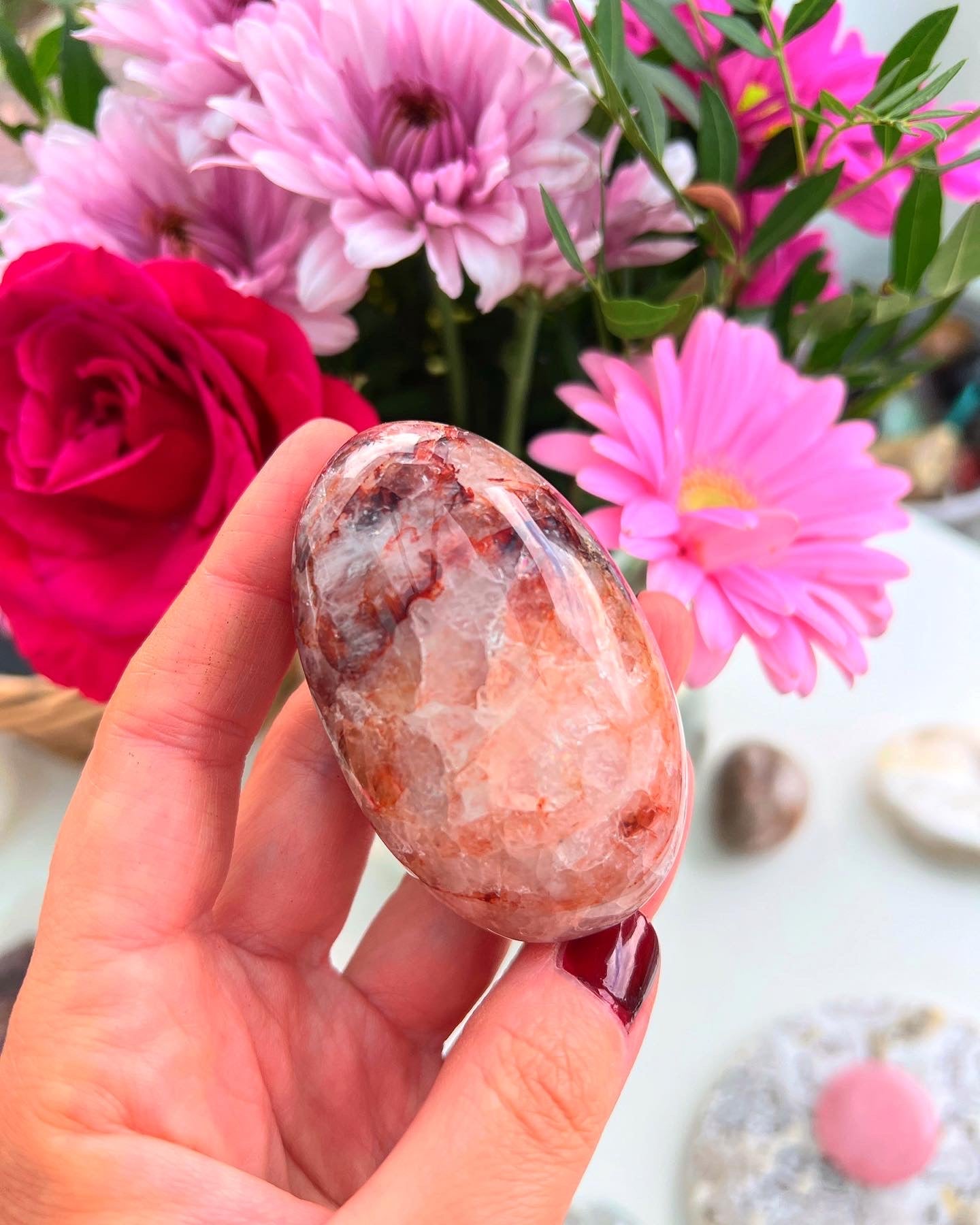 Hematoid Quartz ๐โค๏ธ Large Pebble