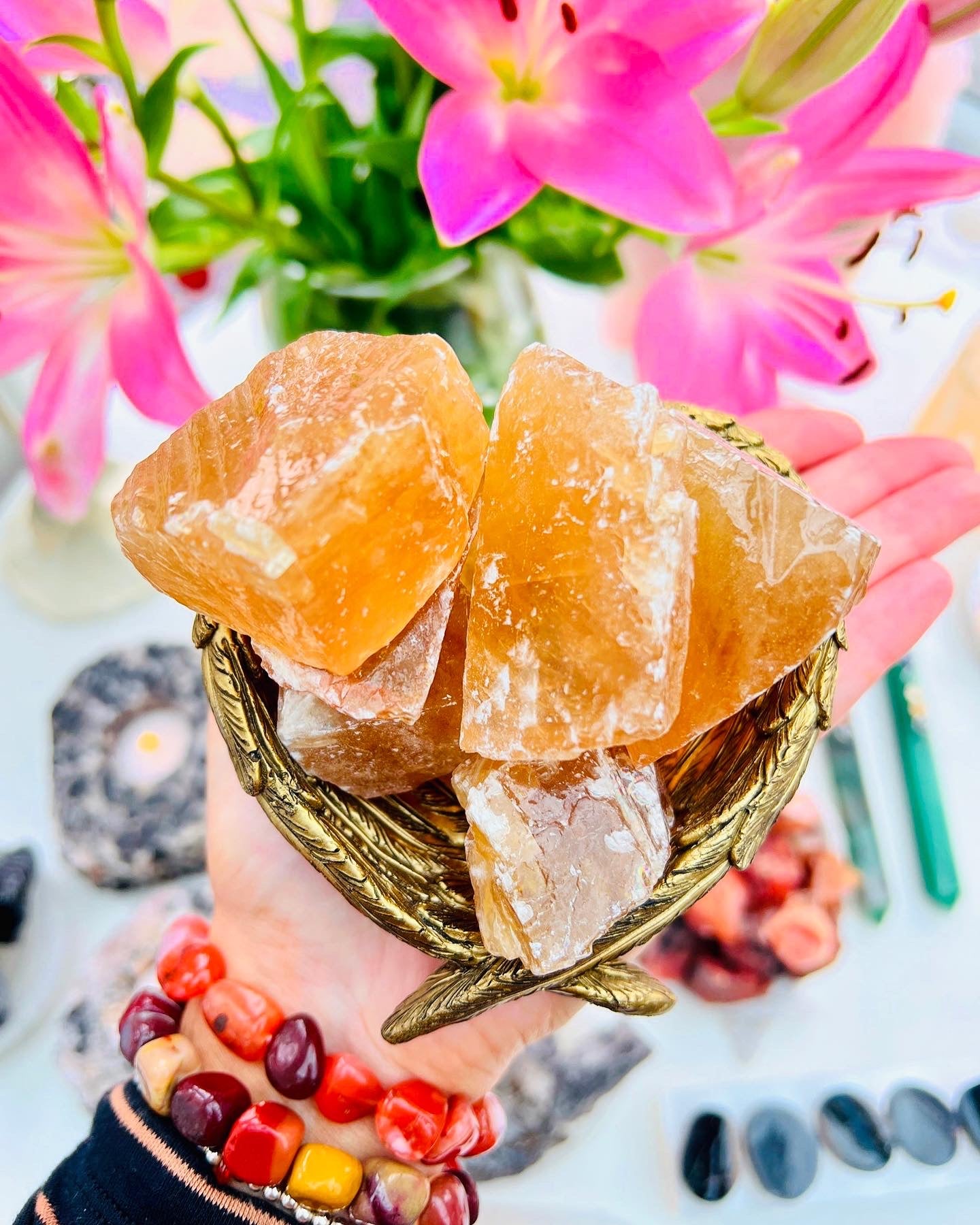 Honey Calcite Chunks 🍯✨