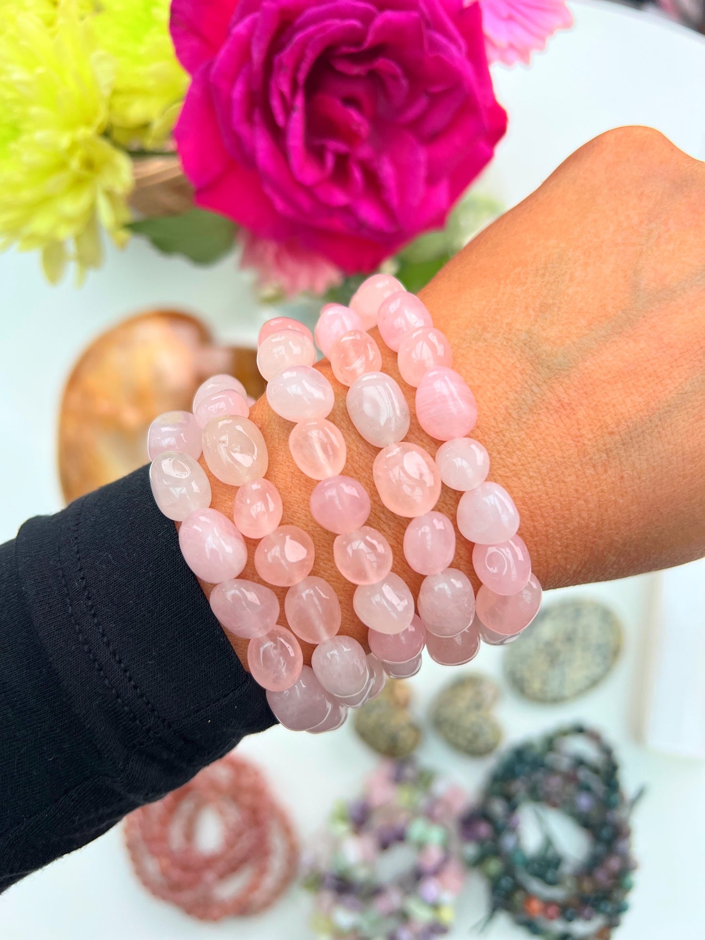Rose Quartz Freeform Bracelets