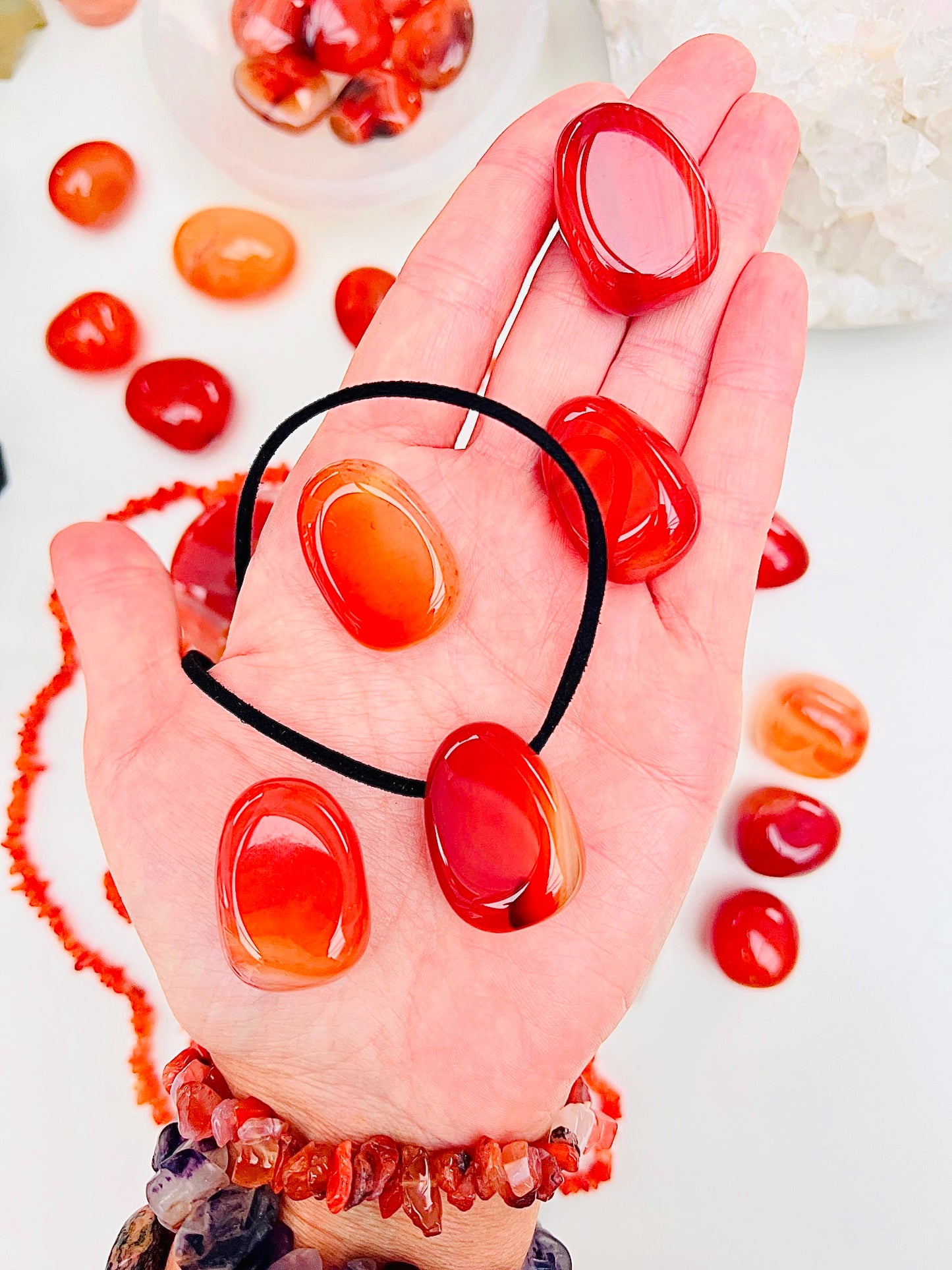 Carnelian Boho Crystal Pendants