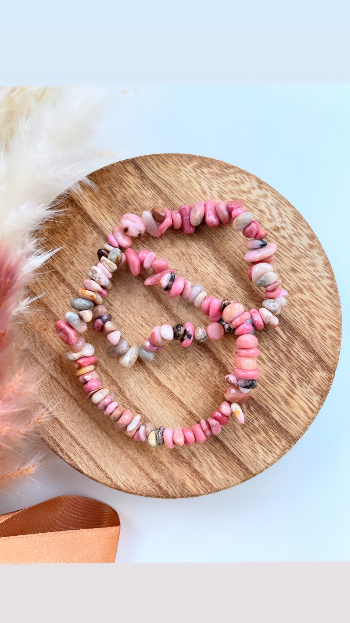 Rhodonite Crystal Bracelets ๐
