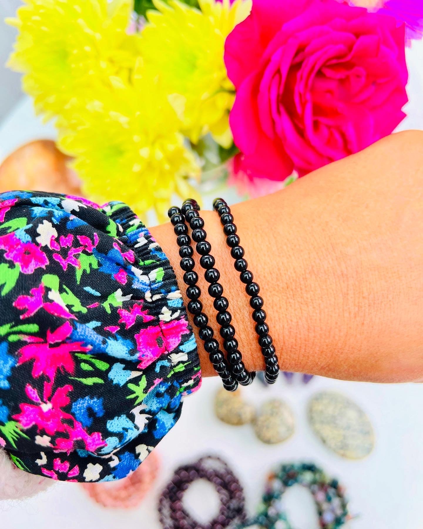 Black Onyx Bead Bracelet