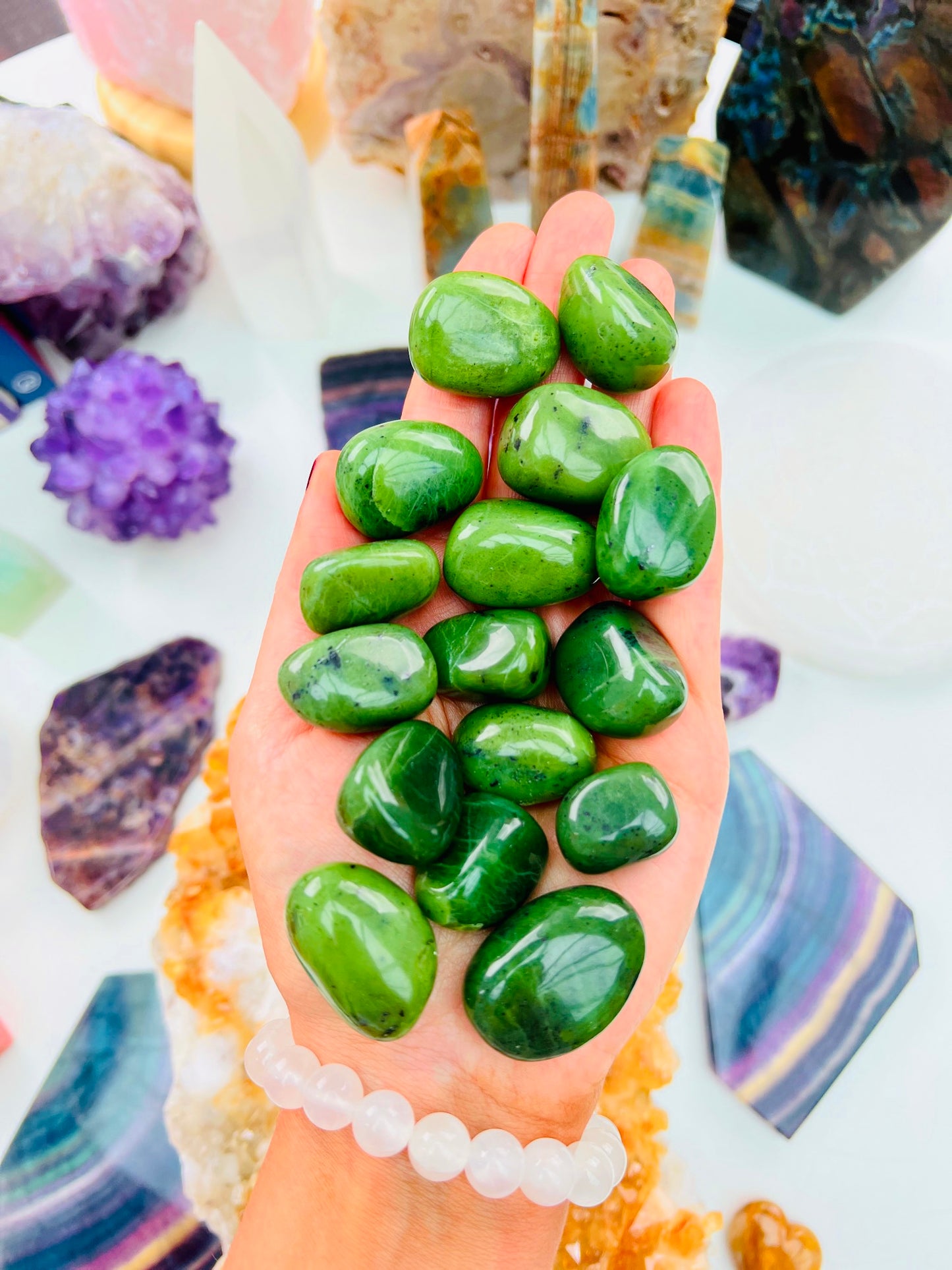 Nephrite Green Jade Large Crystals ðð