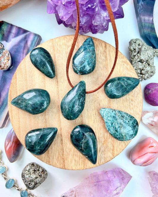 Apatite Boho Crystal Pendants on Vegan Suede ๐๐๐ผ